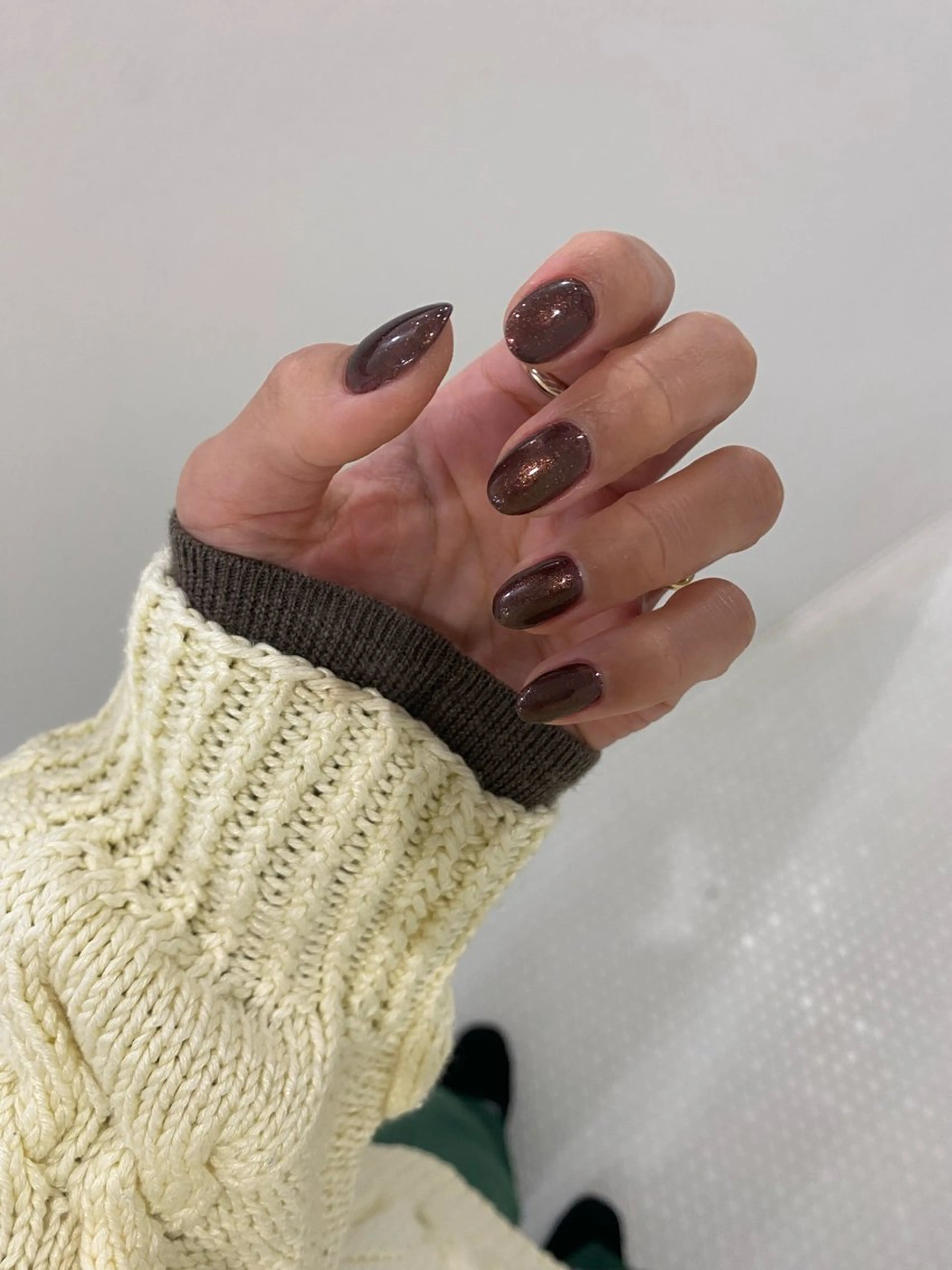 ネイル ラメ(グリッター) ワンカラーネイル y nahoのネイルデザイン