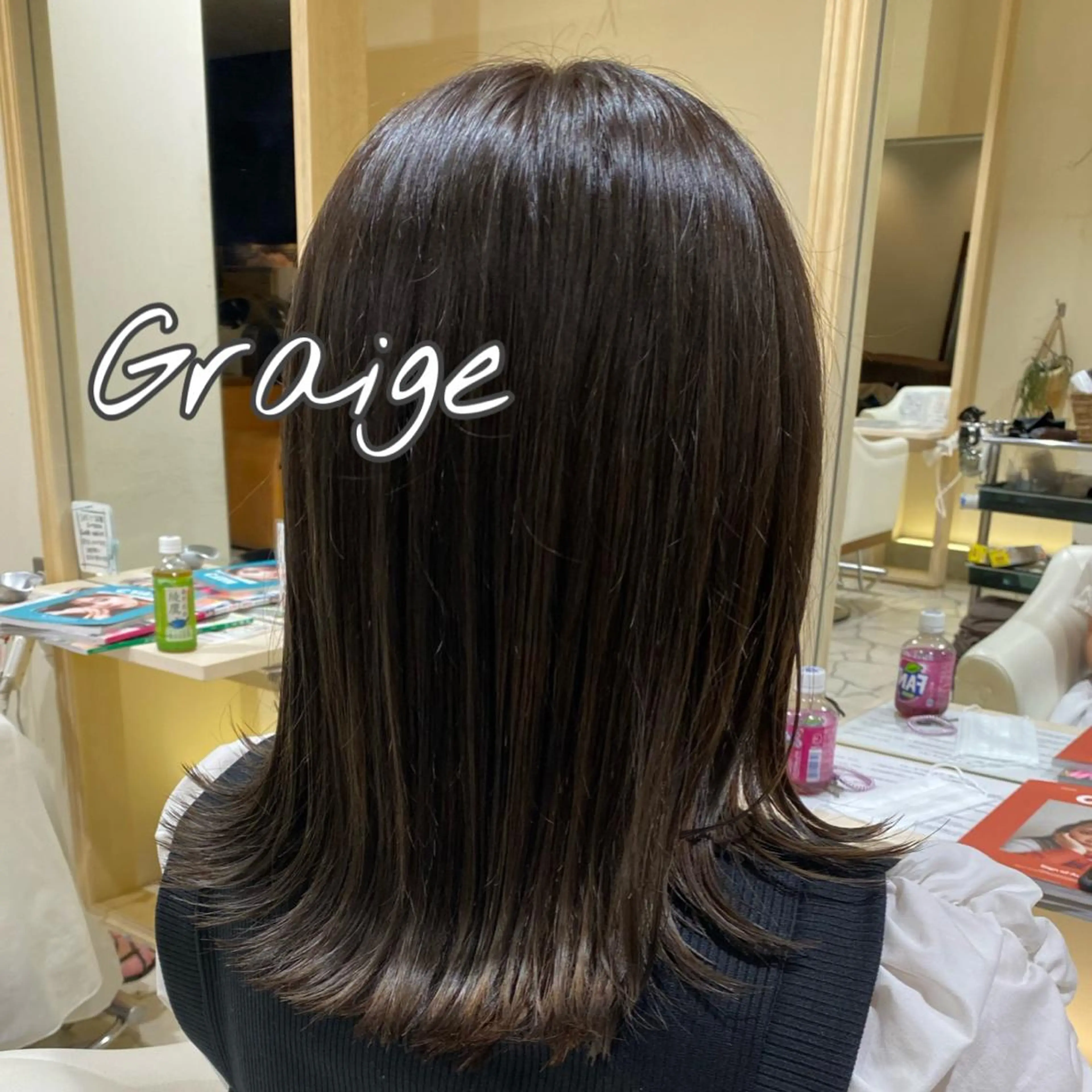 ミディアム カラー グレージュ カット ヘアカラー パーマ/髪質改善 【榎本千夏】のヘアスタイル