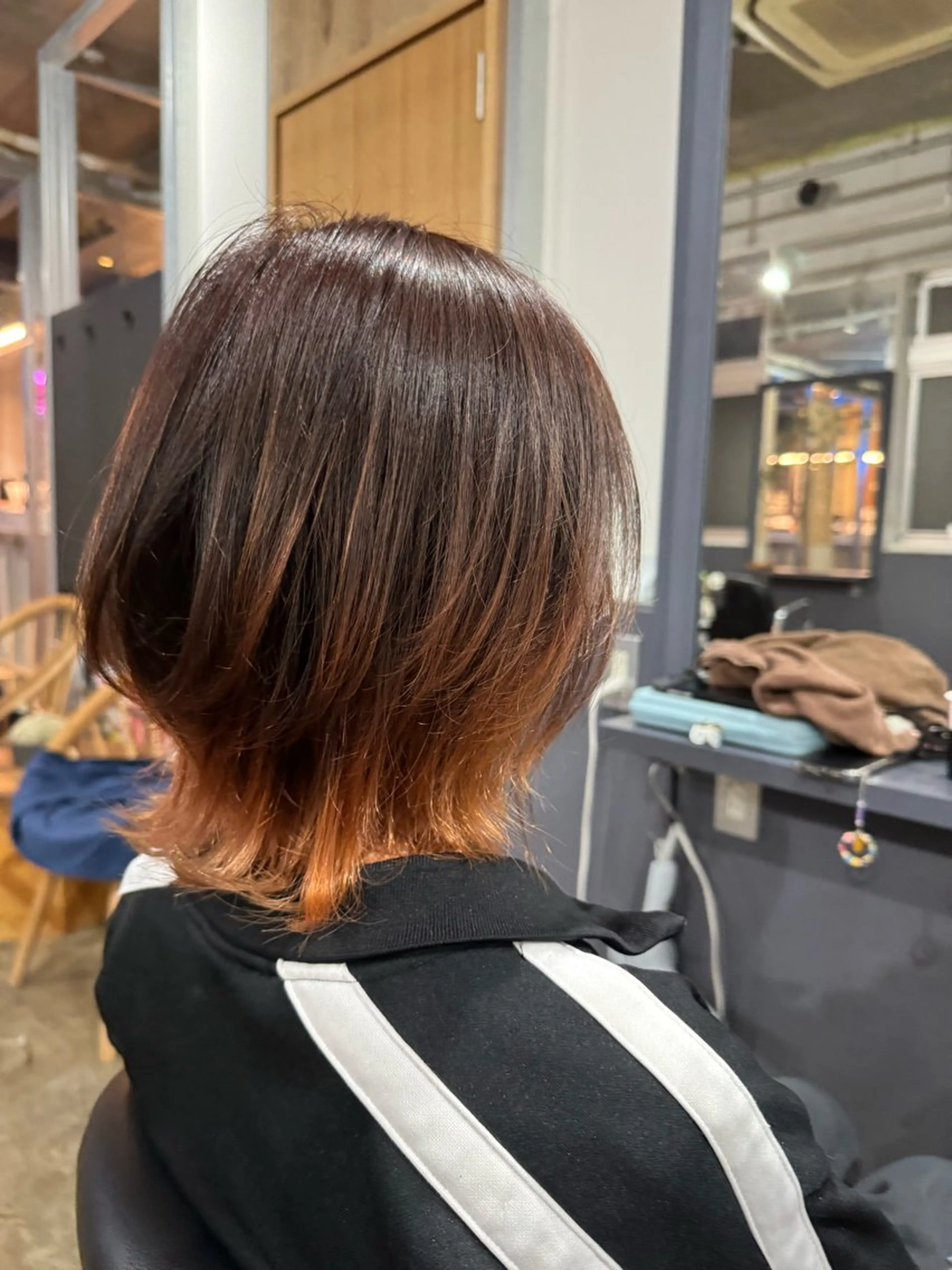 ミディアム カラー ヘアアレンジ カット ヘアカラー トリートメント くせ毛多毛特化 高橋　淳のヘアスタイル