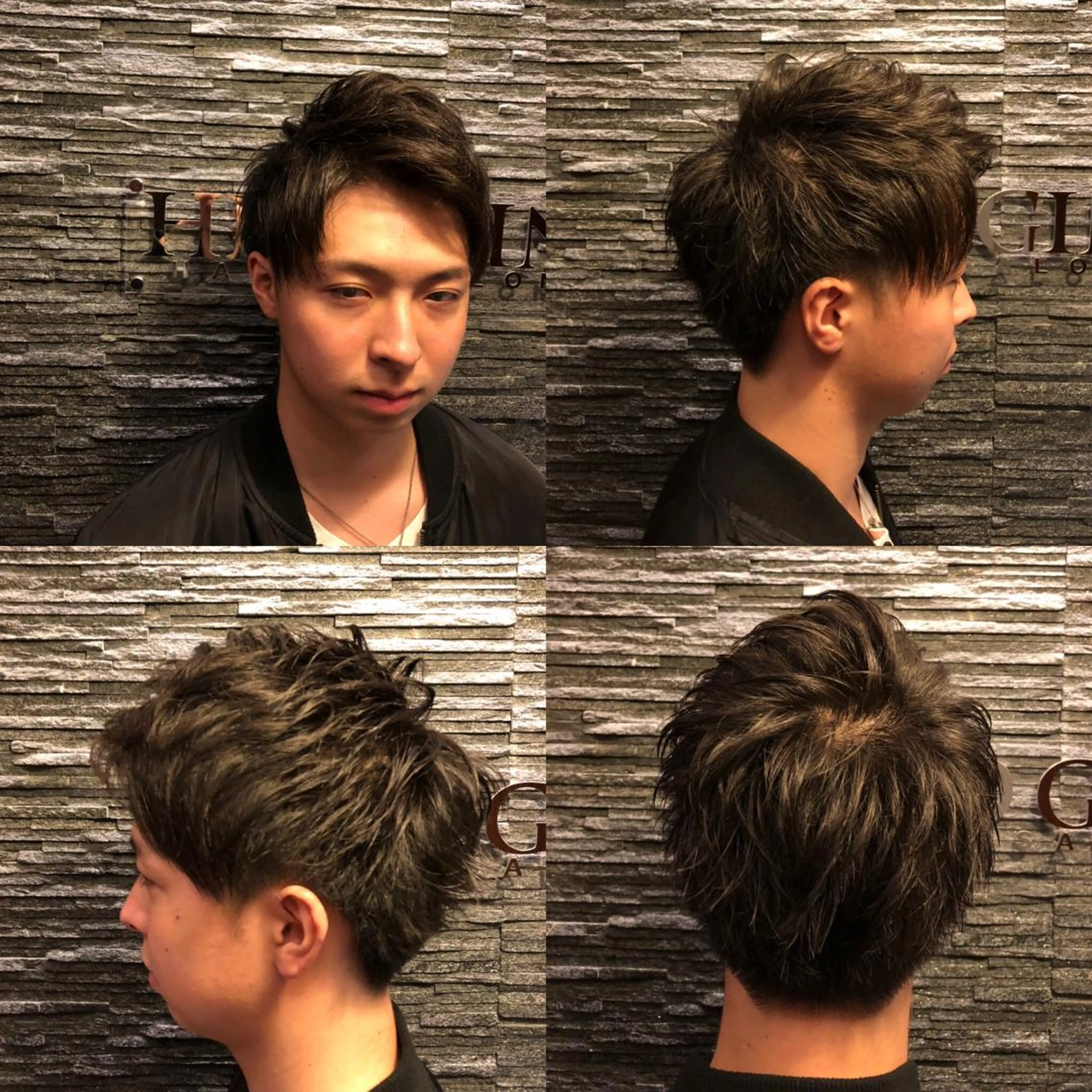 ショート カット メンズカットフェード パーマ/前山竜貴のヘアスタイル