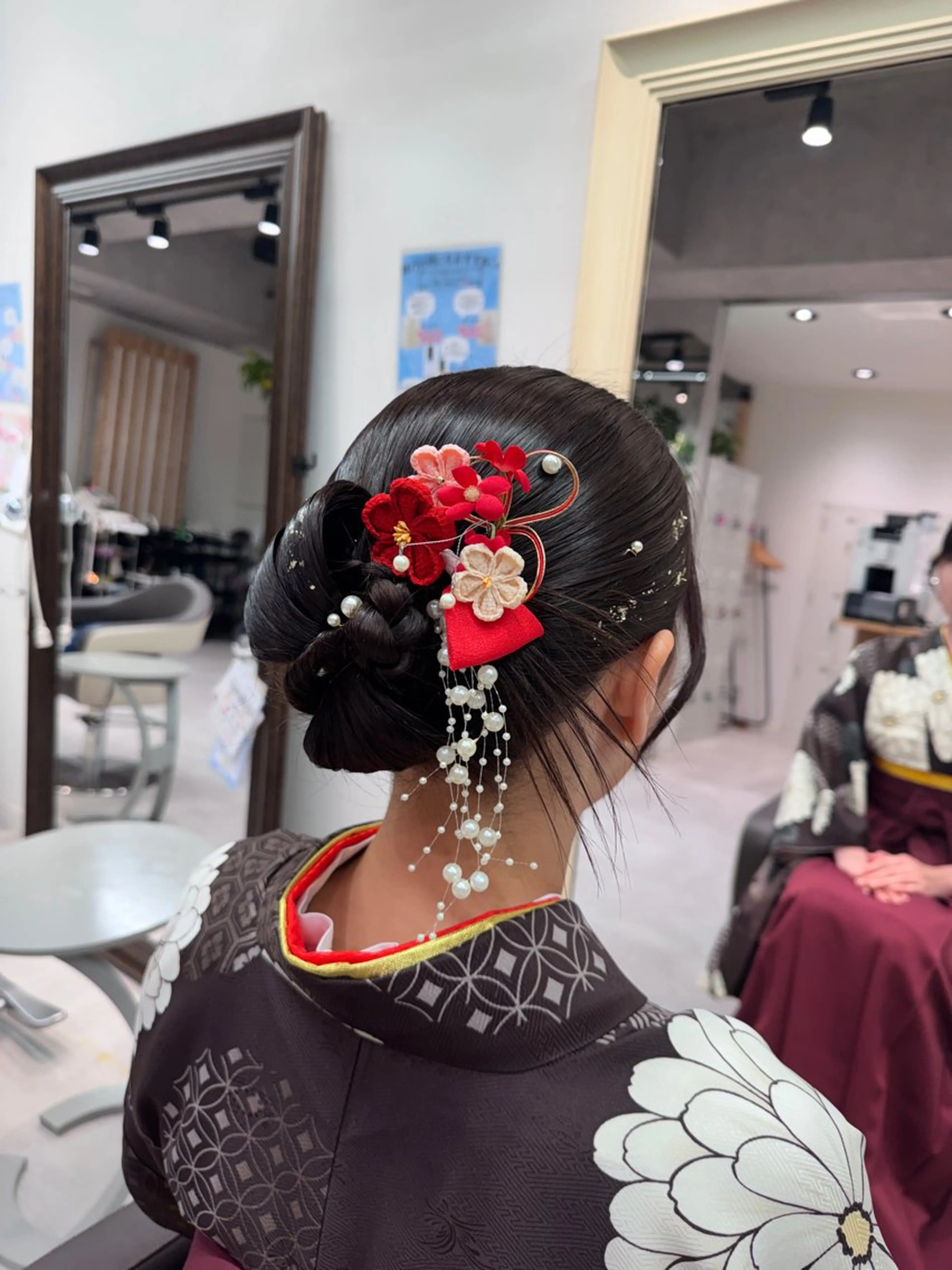 ヘアアレンジ ヘアセット 艶カラー/アレンジ/ ハイトーン/あみのヘアスタイル