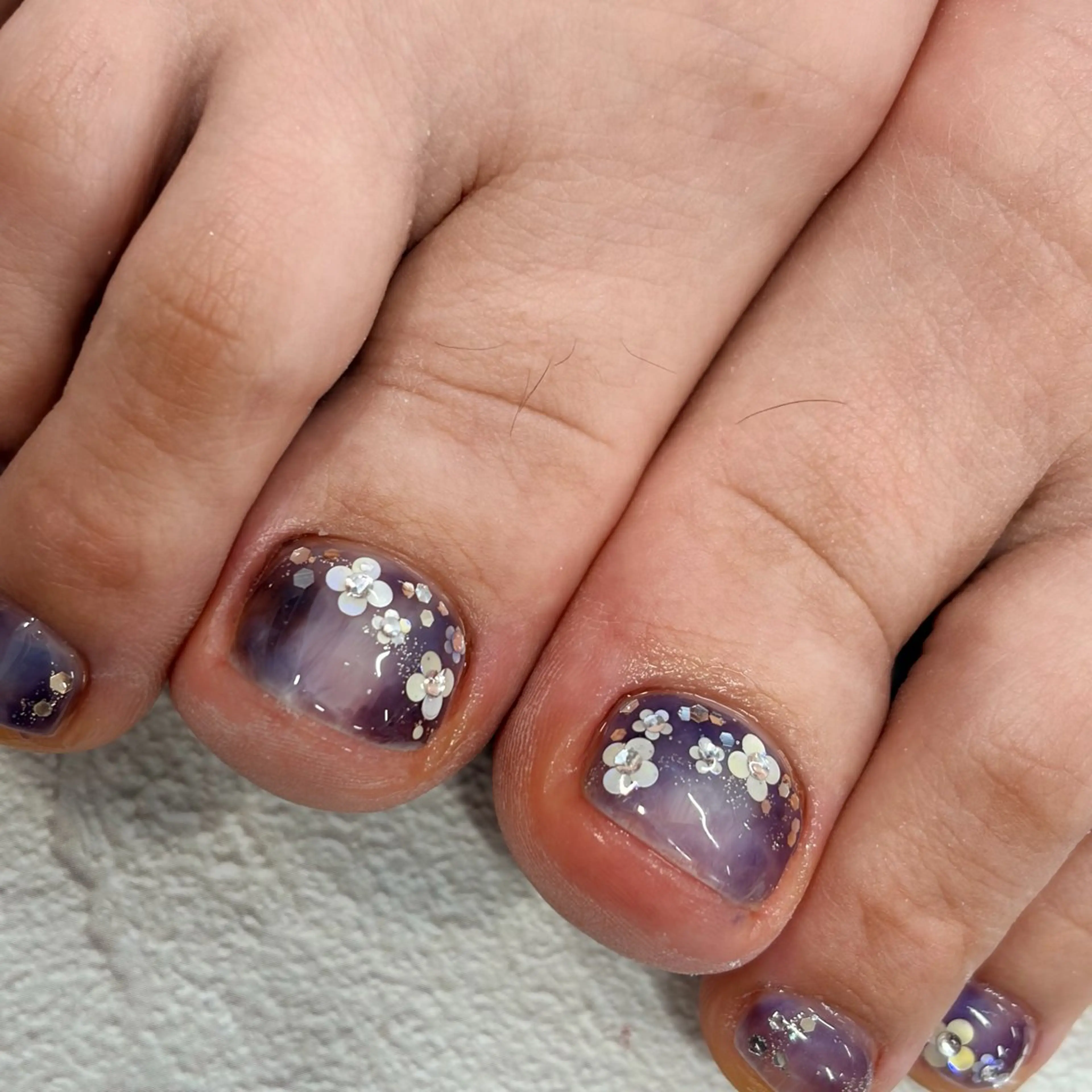 【4月22日15:00​〜​】💅フットネイル練習モデル　持ち込みデザイン（アート５本）の写真