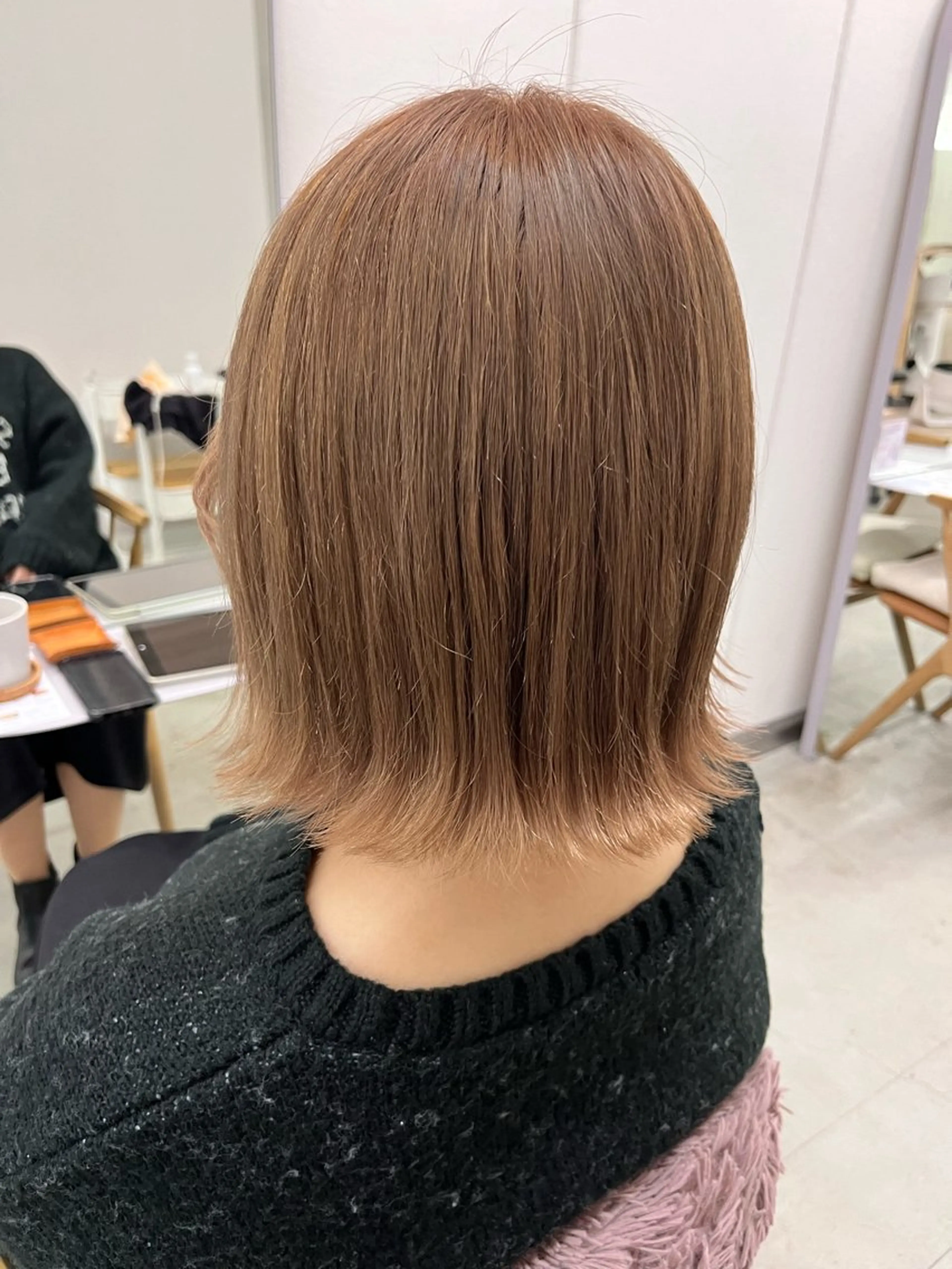ミディアム カラー ベージュカラー ミルクティーベージュ 暖色カラー／ ヘアセット🌛櫻井舞のヘアスタイル