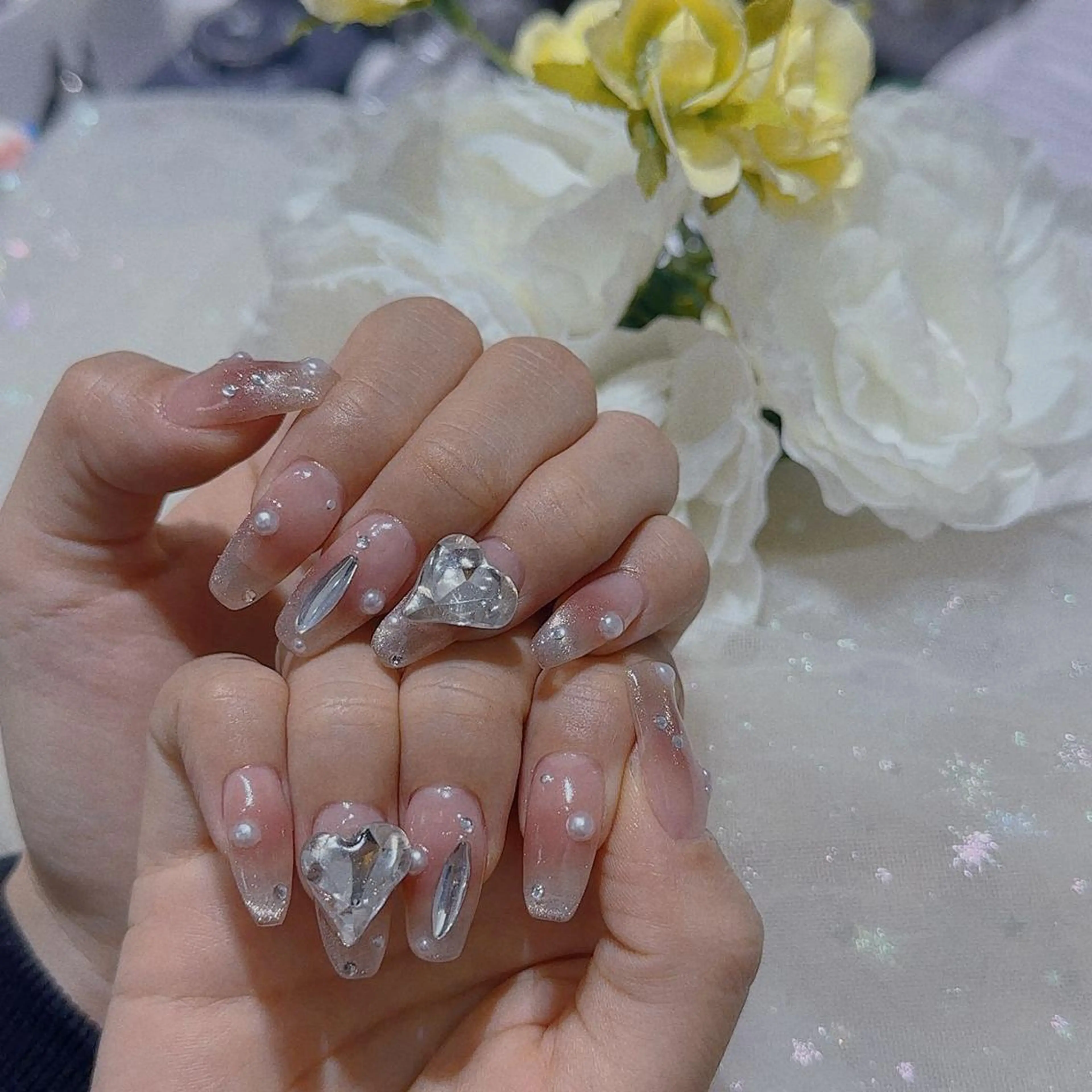 ネイル 長さ出し ネイルチップ Queens ciciのネイルデザイン