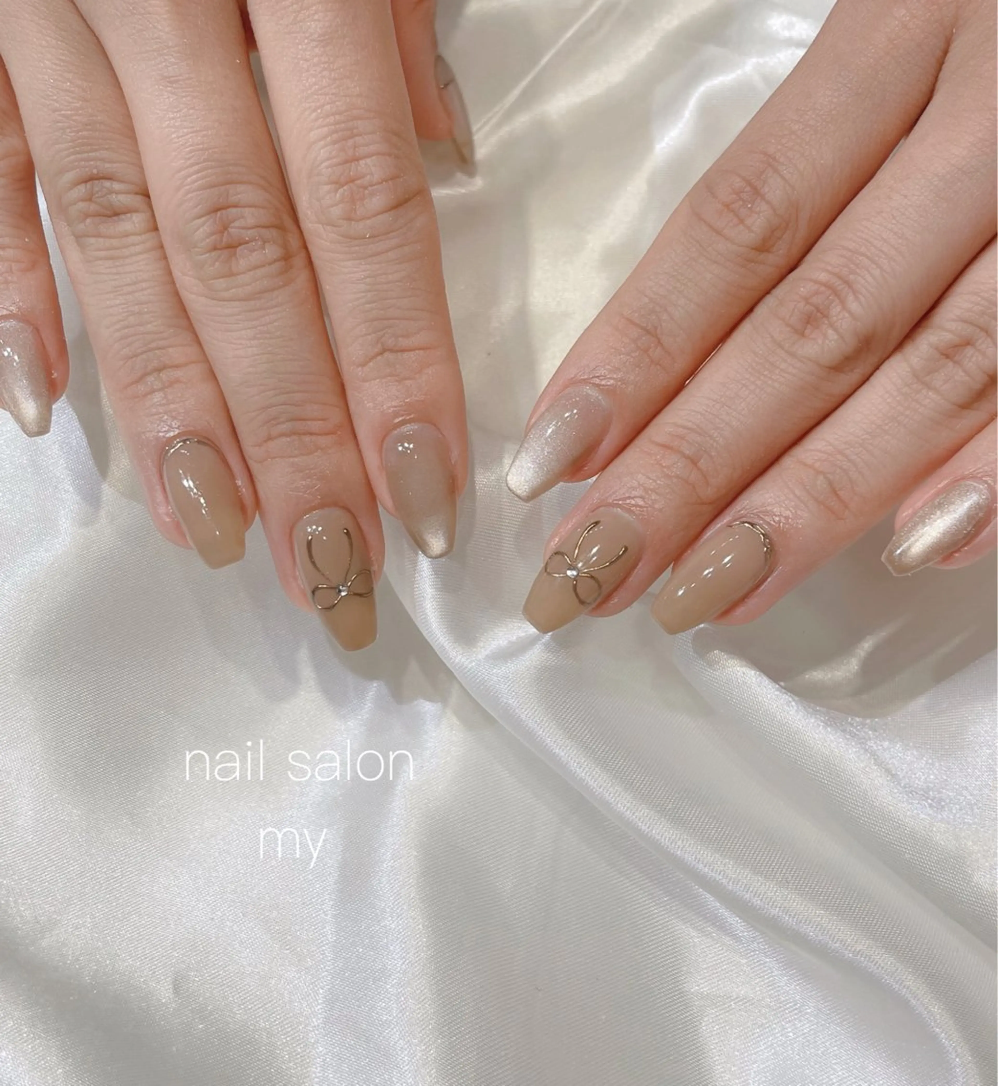 ネイル アートネイル ジェルネイル 韓国ネイル マグネットネイル ニュアンスネイル ハンドネイル NailSalon MYのネイルデザイン