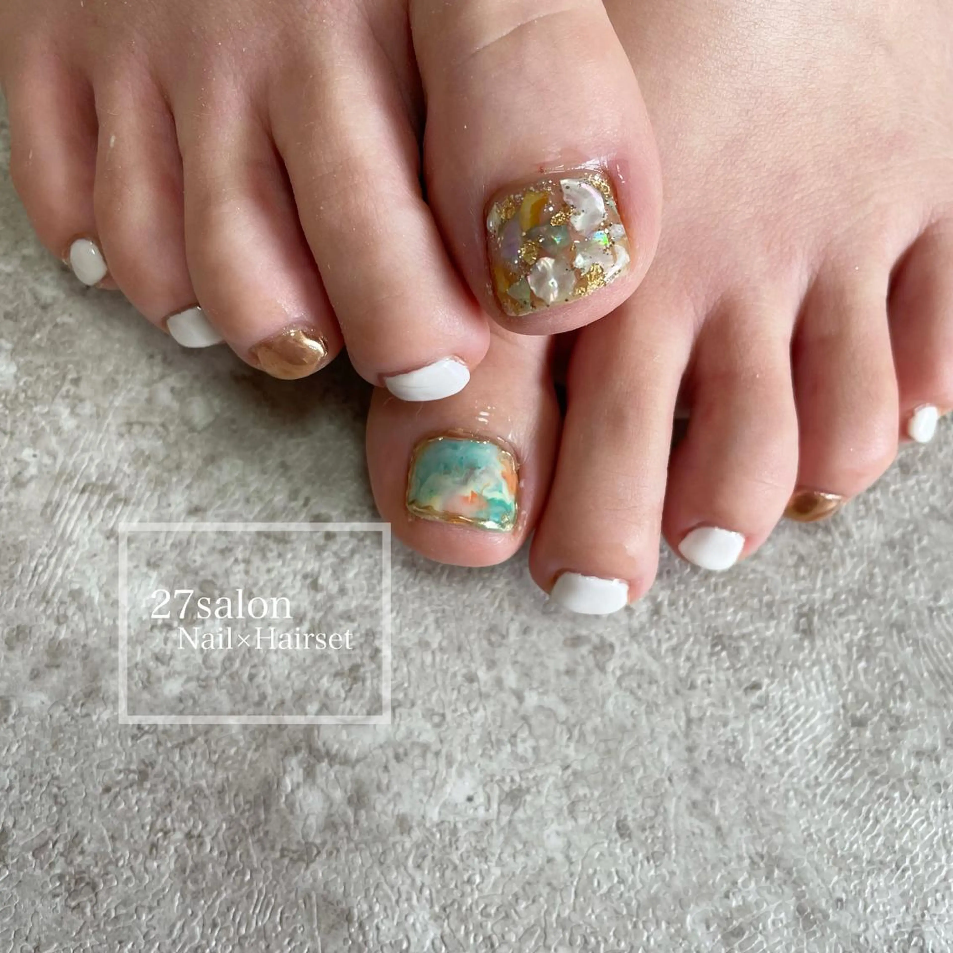 ネイル アートネイル フットネイル 27salon yuinaのネイルデザイン