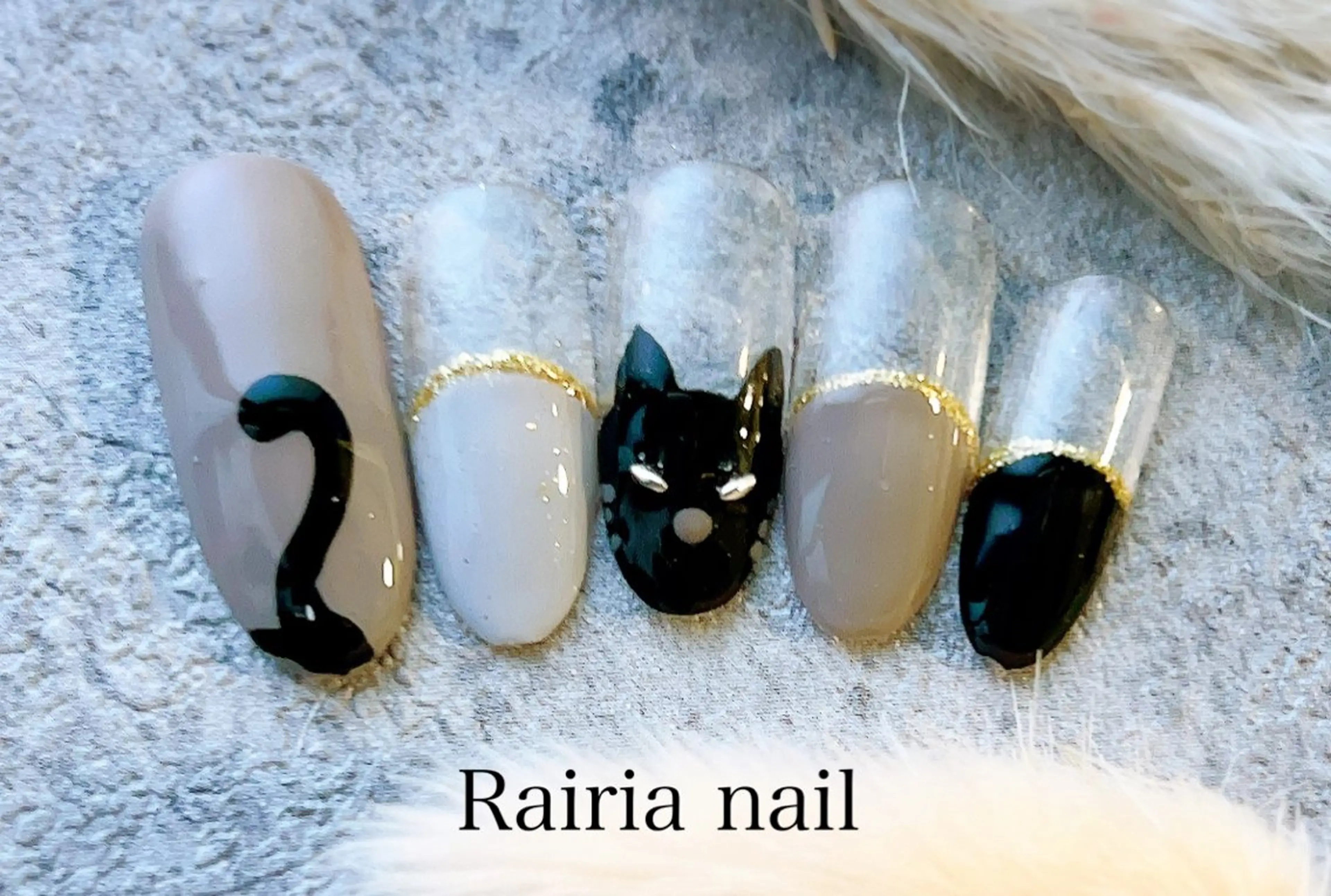 ネイル アートネイル ジェルネイル 持ち込み ニュアンスネイル パラジェル Rairia nail本八幡店のネイルデザイン