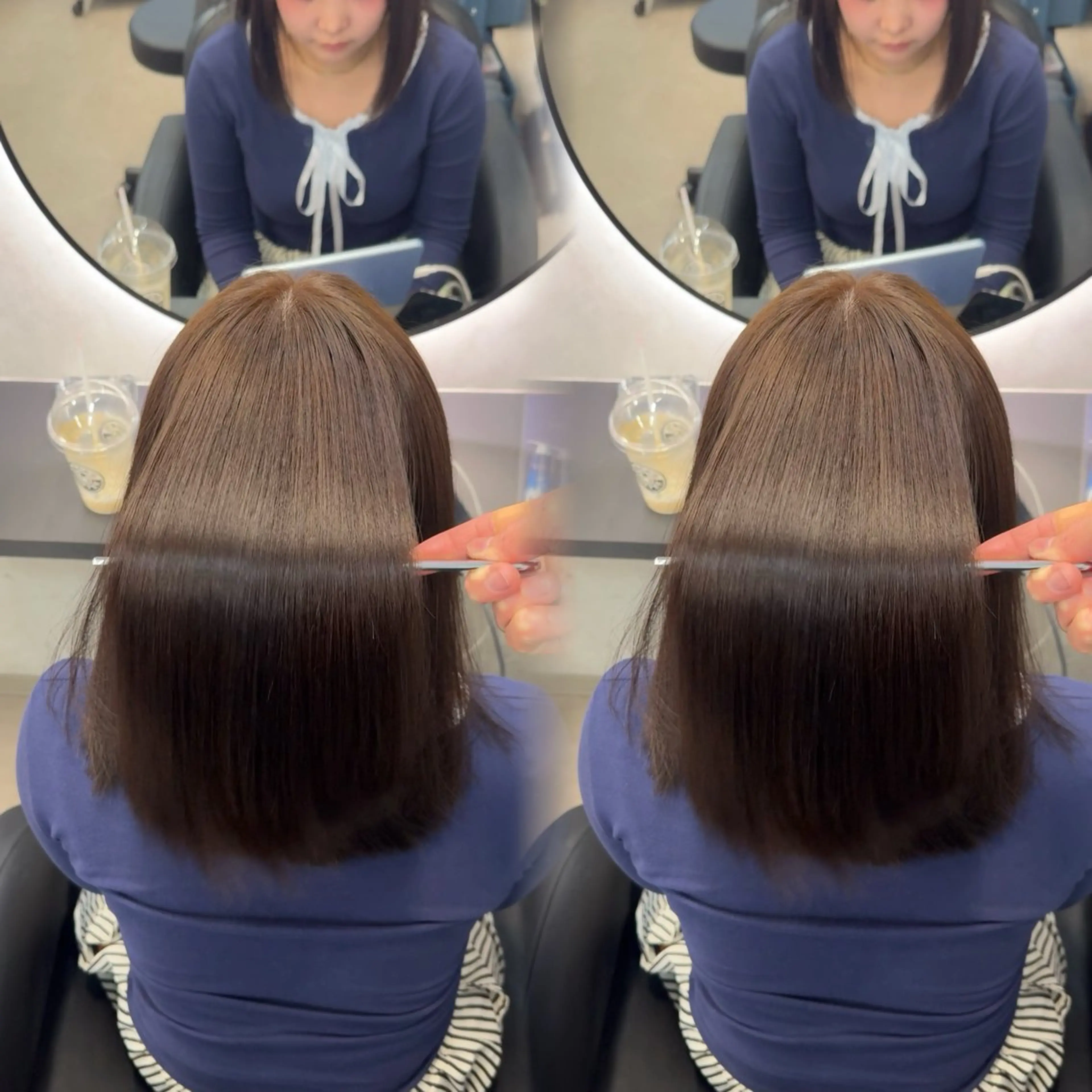 ミディアム カラー ヘアアレンジ カット ヘアカラー トリートメント 新宿 /髪質改善/ 縮毛矯正/ヒュウガのヘアスタイル