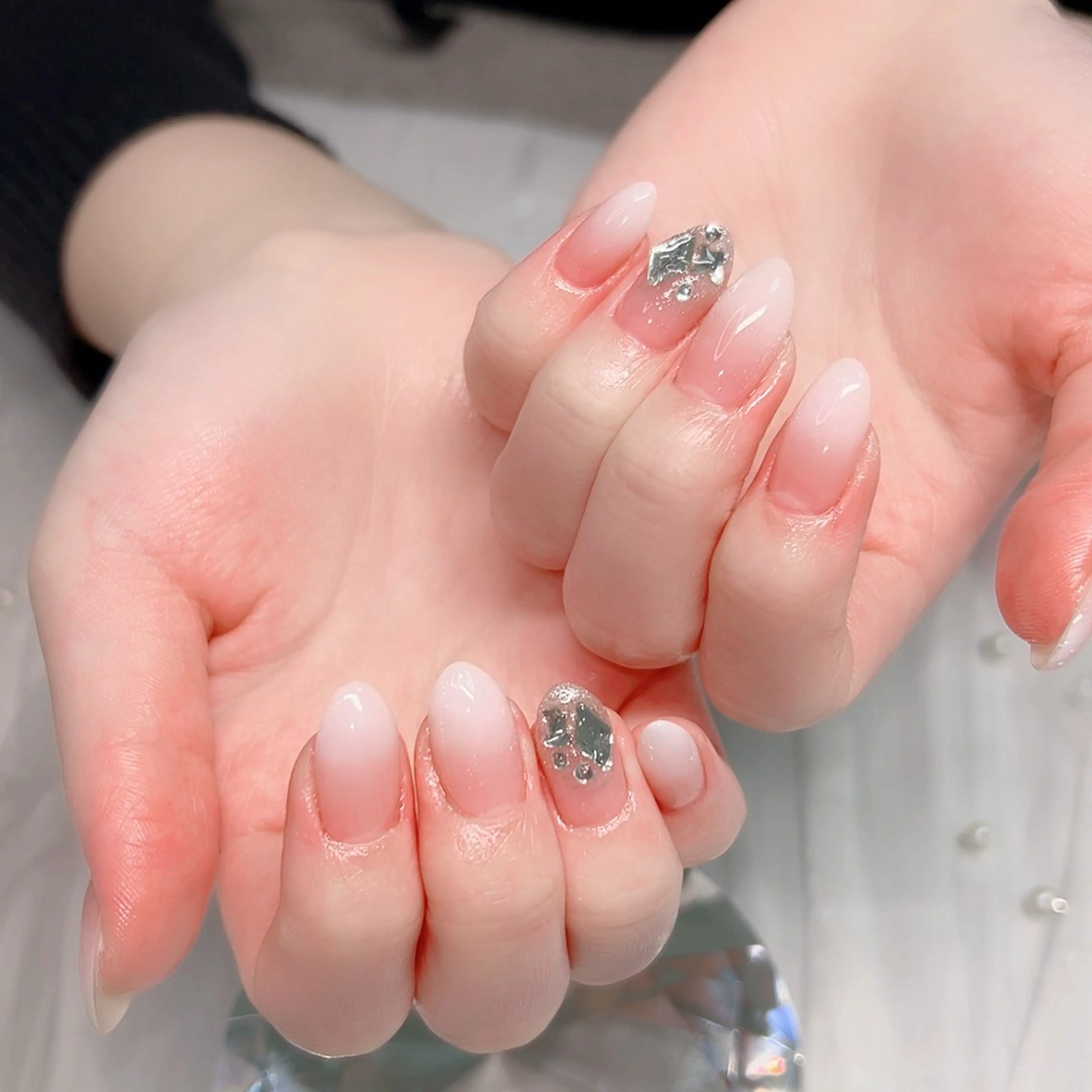 ネイル アートネイル フレンチネイル ジェルネイル グラデーション マグネットネイル ハンドネイル Cute Tips nailのネイルデザイン