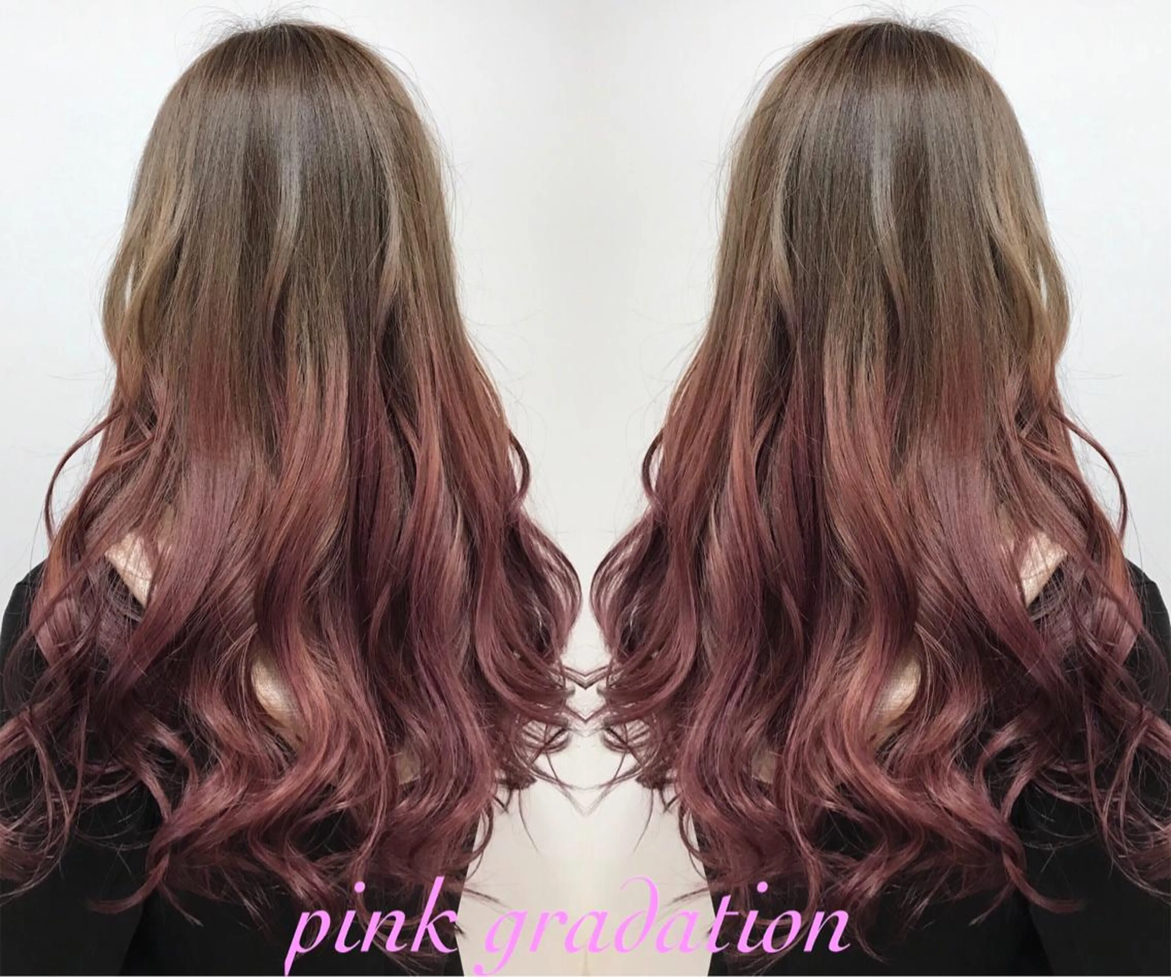 ロング カラー グラデーションカラー ピンクカラー Elsa所属・松本 俊樹のヘアスタイル