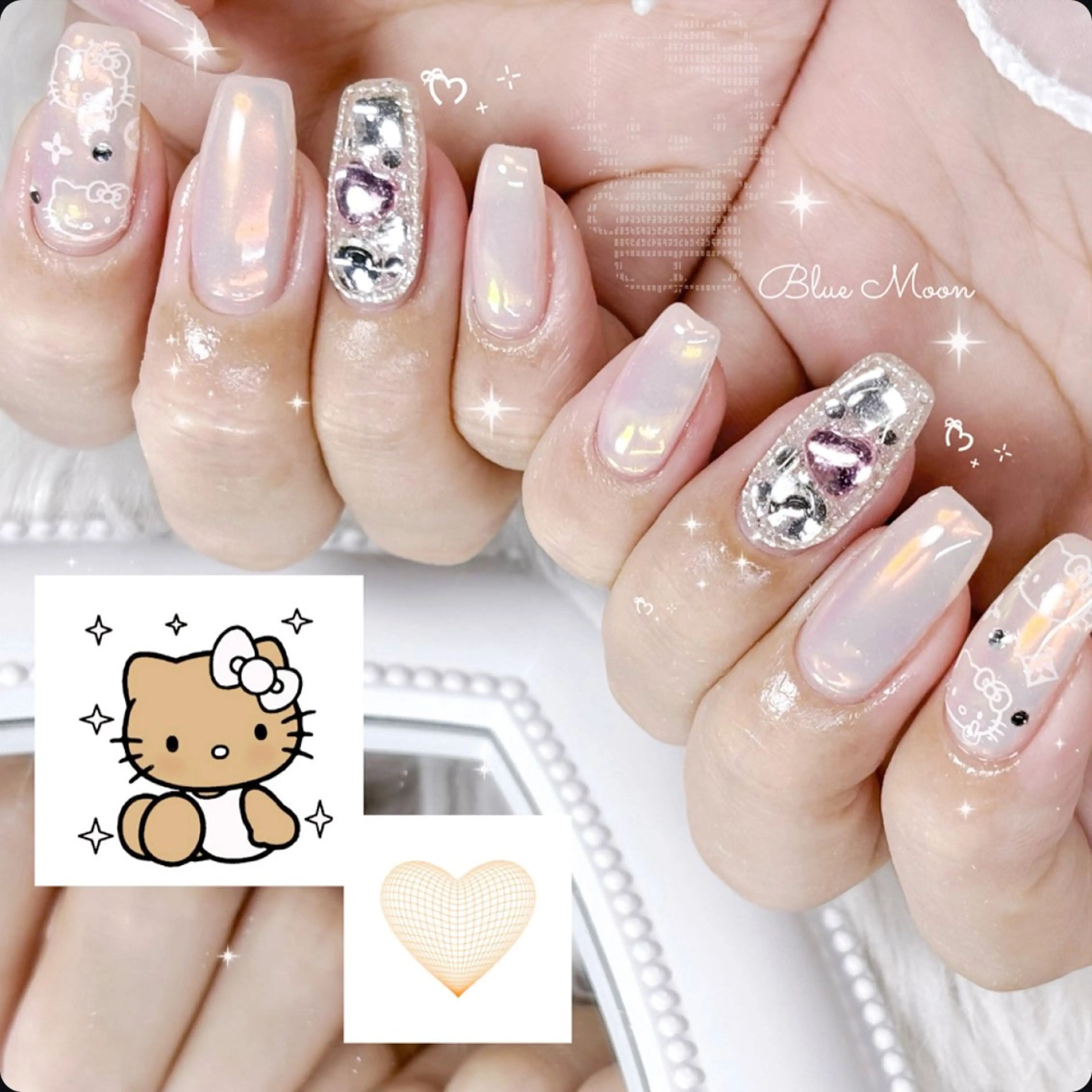ネイル ミラーネイル ハンドネイル フットネイル ハンドケア nail salon Blue Moonのネイルデザイン