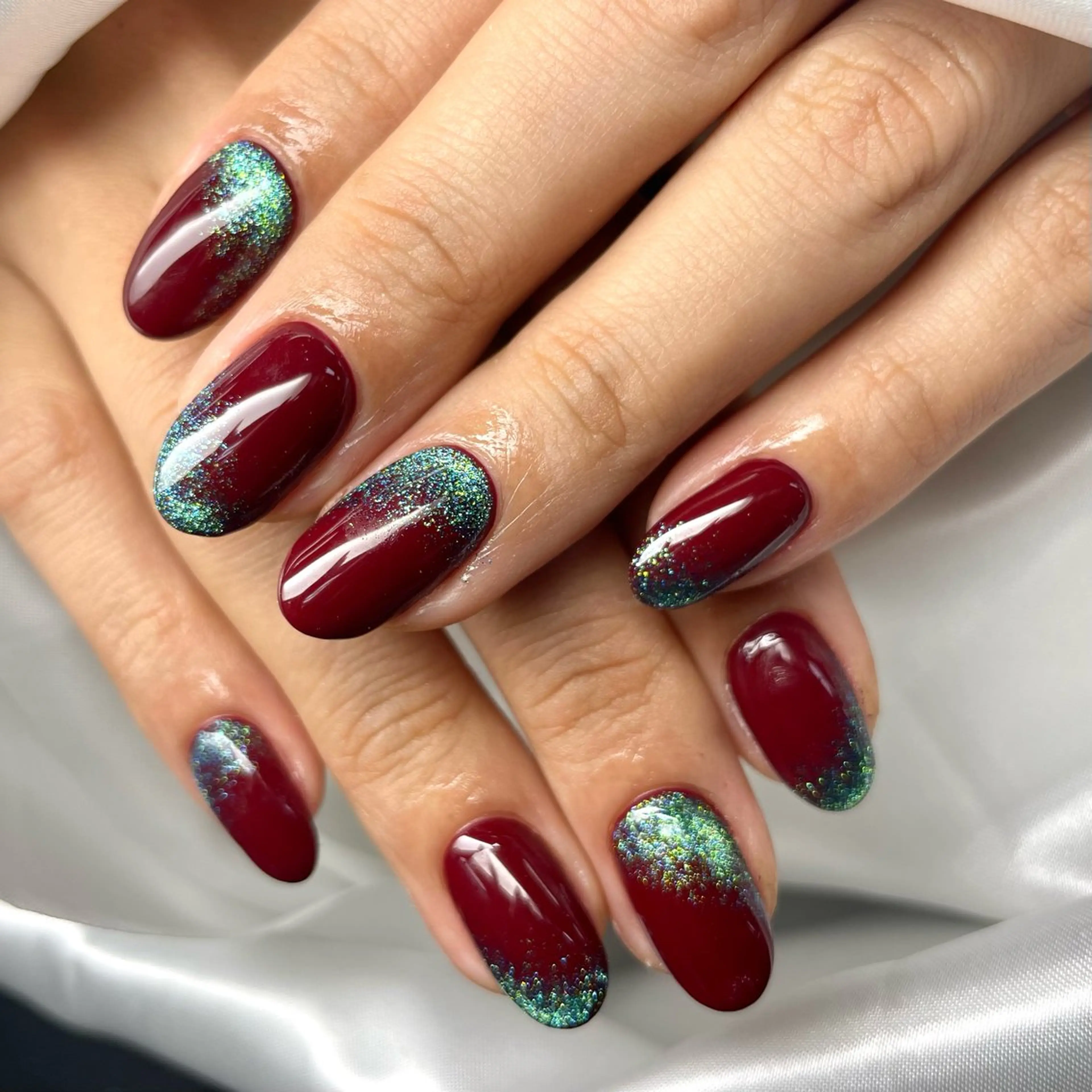 ネイル ボルドー ハンドネイル Bianca美浜店 Hanaのネイルデザイン