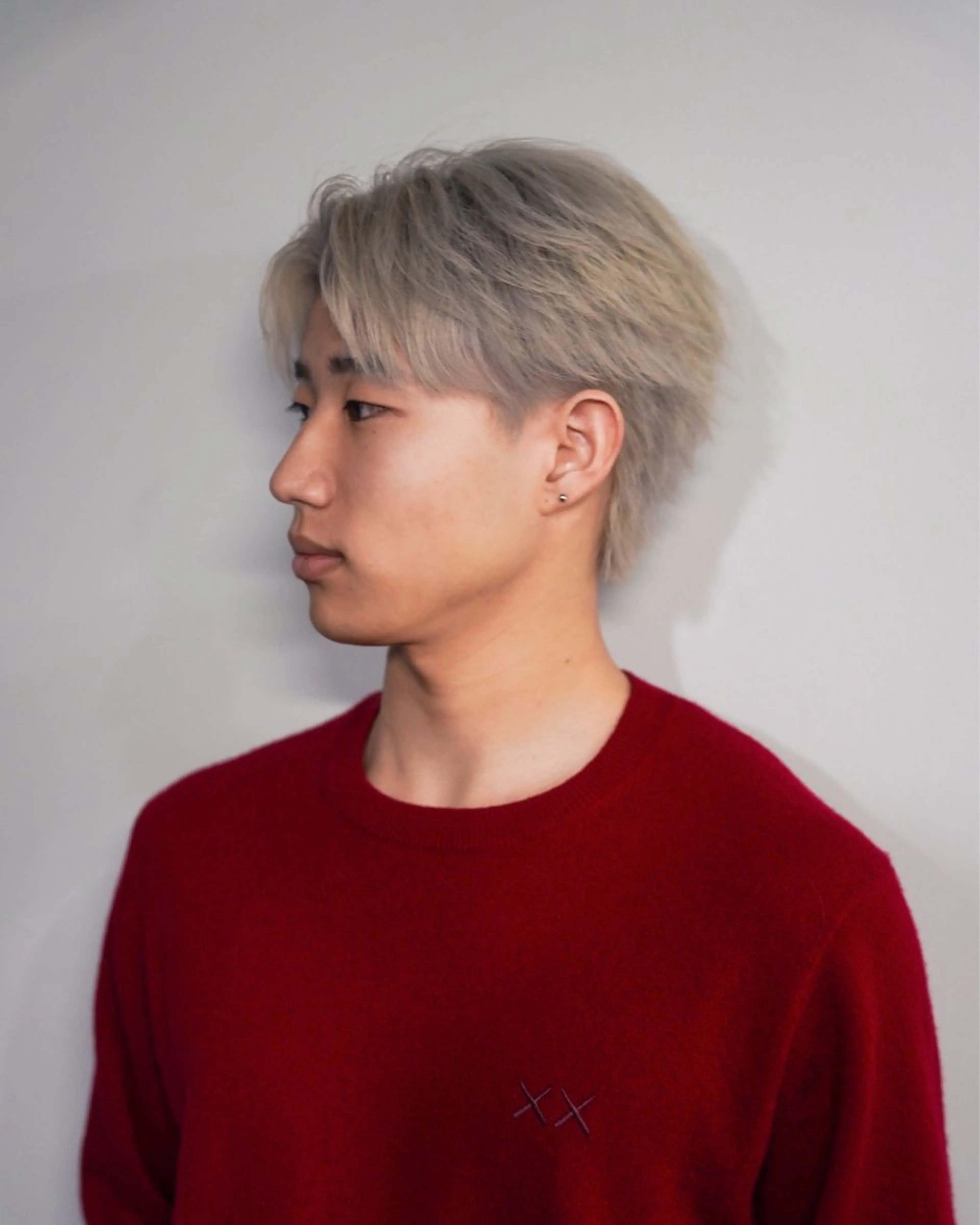 【メンズ ホワイト系カラーをしたい方用メニュー】トリプルカラー （ブリーチ2回＋カラー）‎🤍🪽の写真