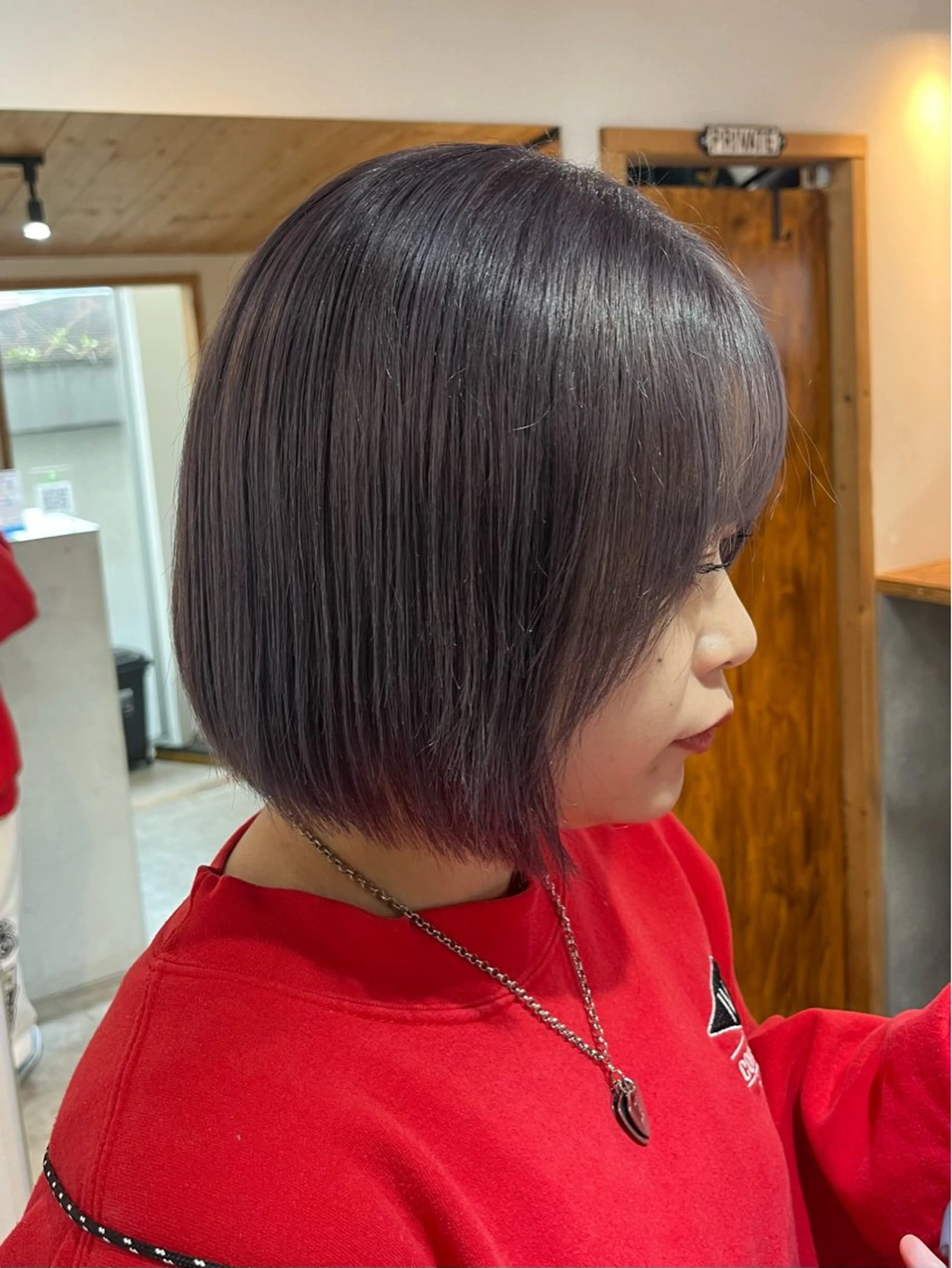 ショート カラー ヘアアレンジ ブリーチ ケアブリーチ グレージュ ラベンダーカラー ラベンダーグレージュ 🫧透明感カラー/ ナルハ🫧のヘアスタイル