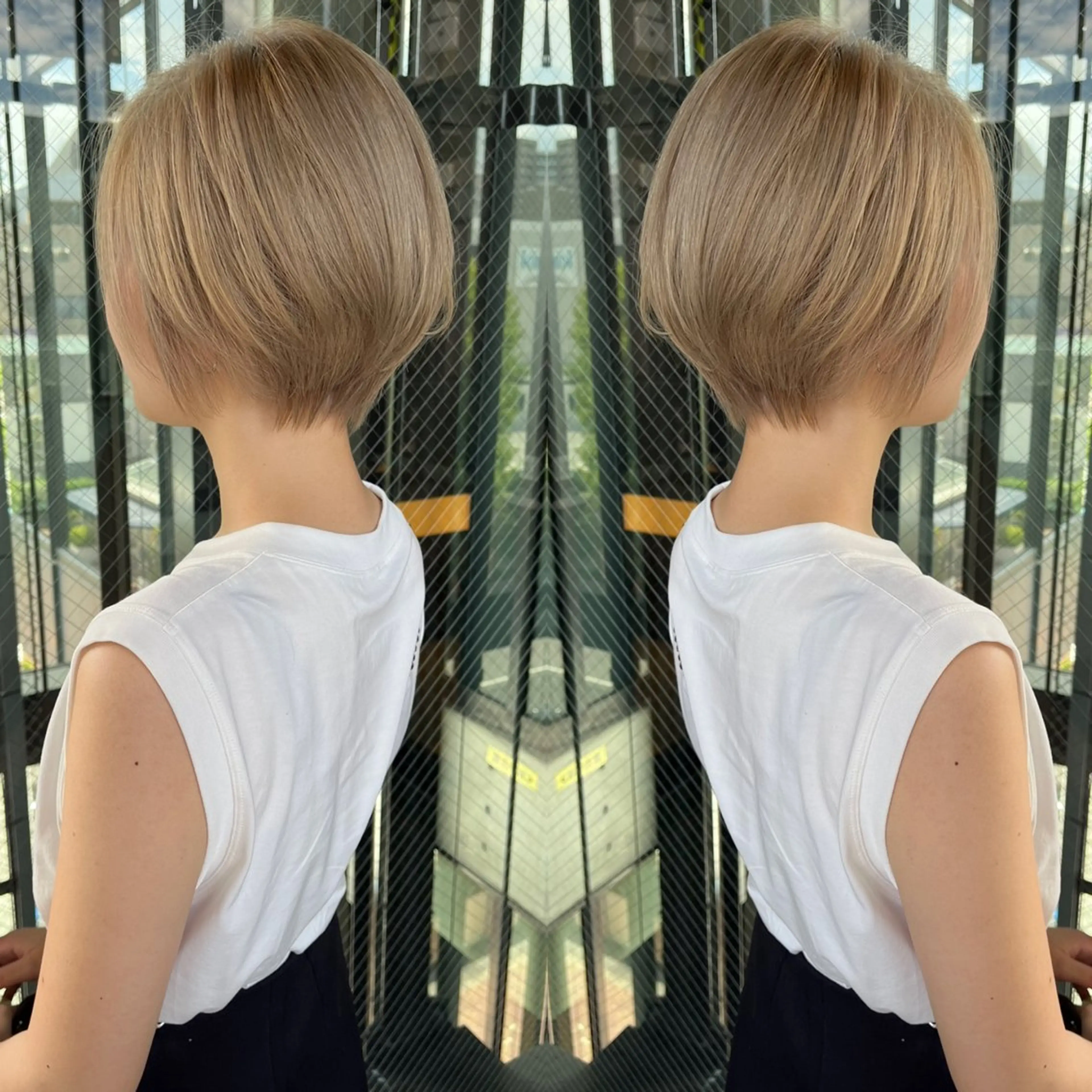 ショート カラー ブリーチ ブロンド ケアブリーチ ダブルカラー ハイトーンカラー BOOTH share salon所属・ハタケヤマヨシキ ／BOOTHのヘアスタイル