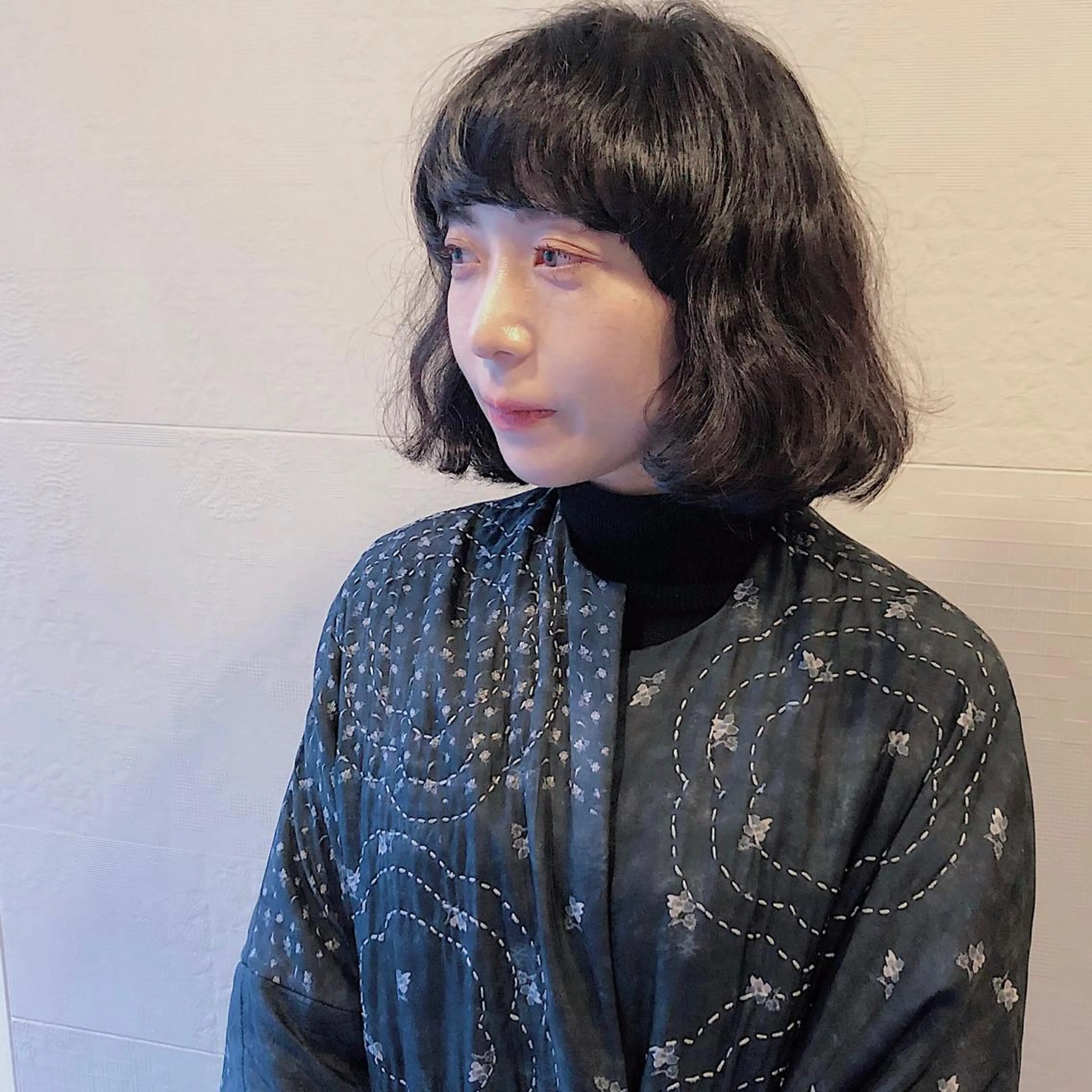 ミディアム カラー パーマ カット パーマ トリートメント 長井 美佳のヘアスタイル