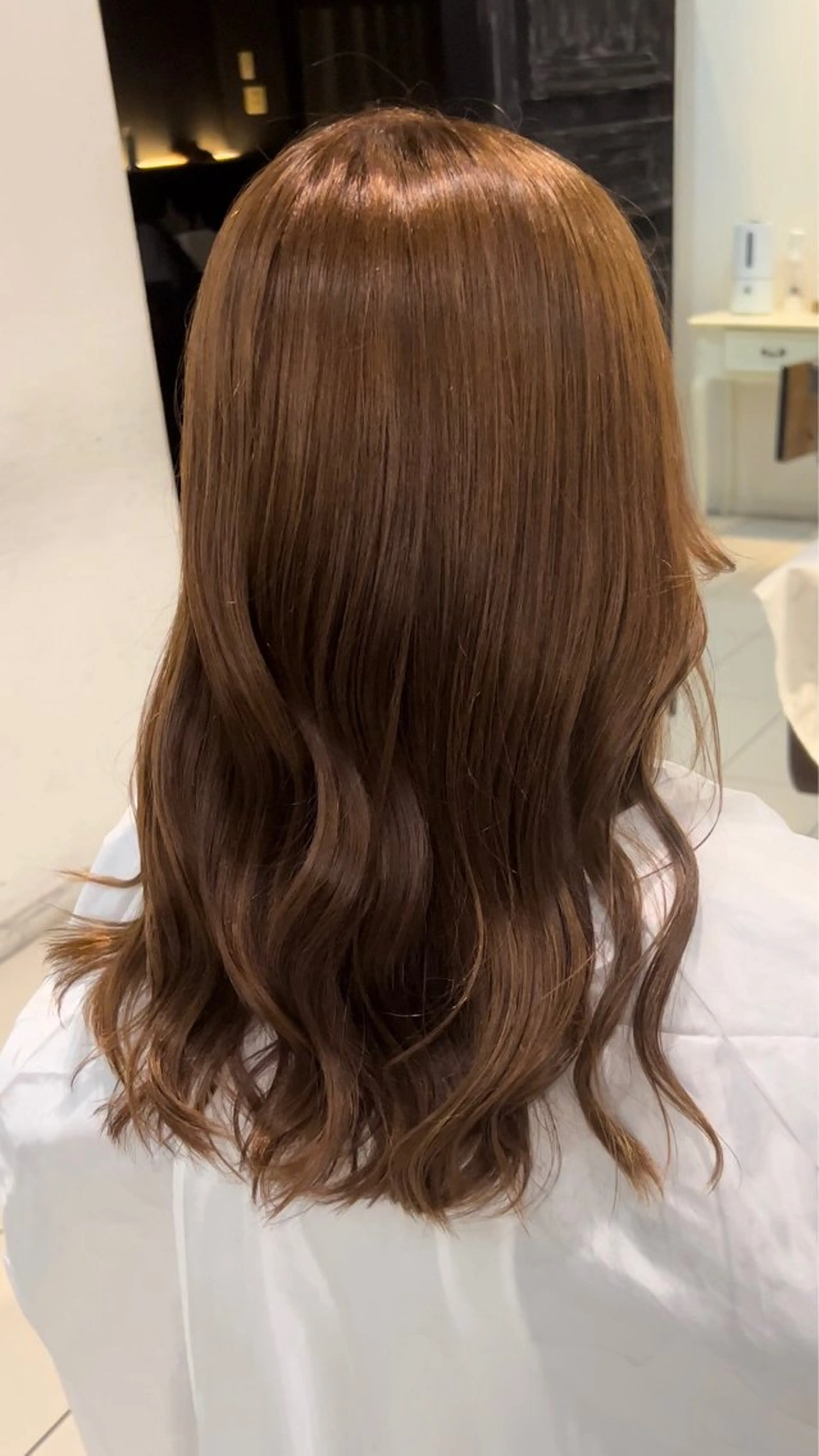 ロング カラー ベージュカラー ブリーチ ブリーチなしカラー ヘアカラー トリートメント 艶カラー/エクステ/ 藤原リックのヘアスタイル