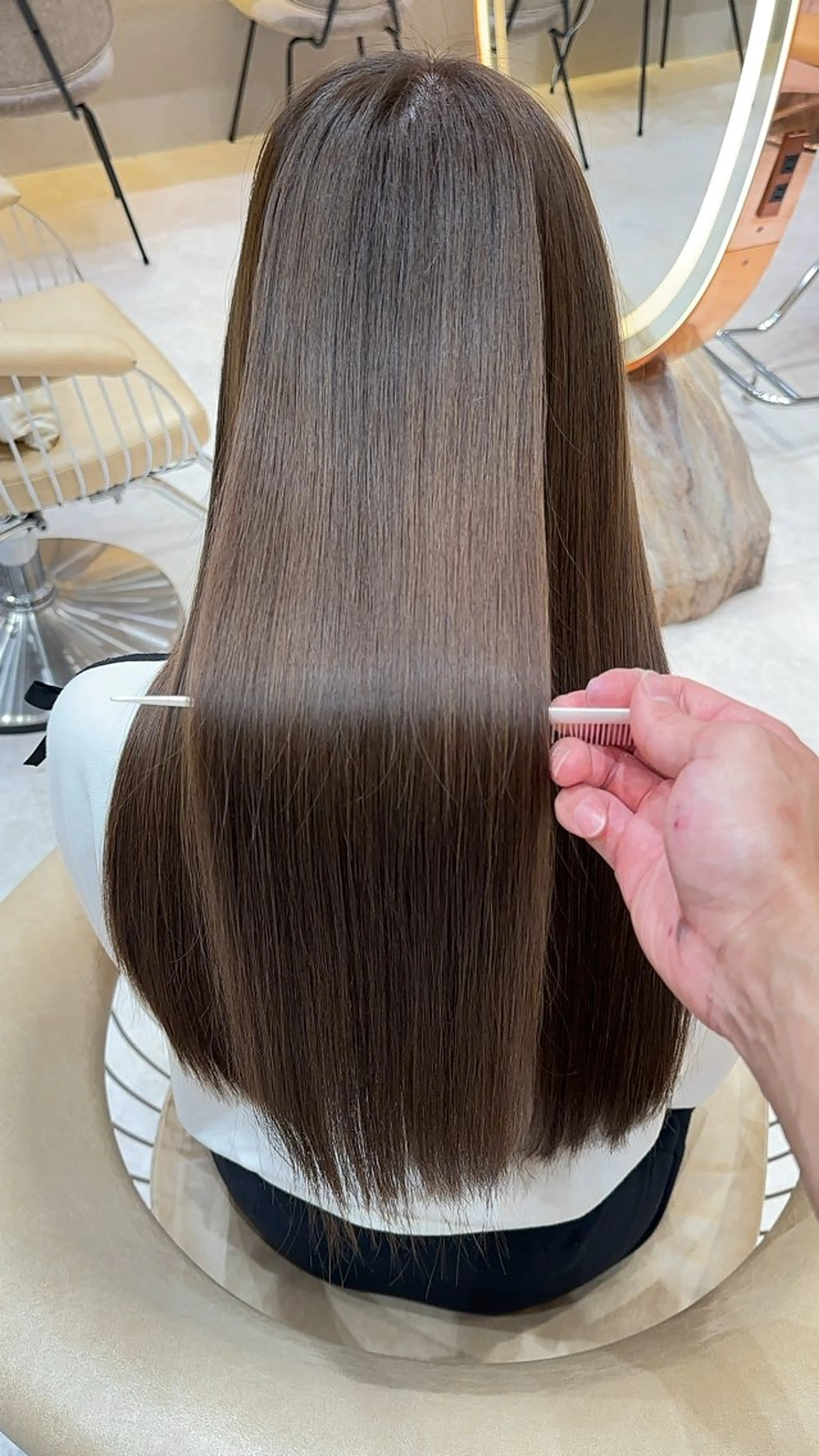 ロング カラー カット ヘアカラー 縮毛矯正 レイヤー❣️縮毛矯 川村利幸のヘアスタイル