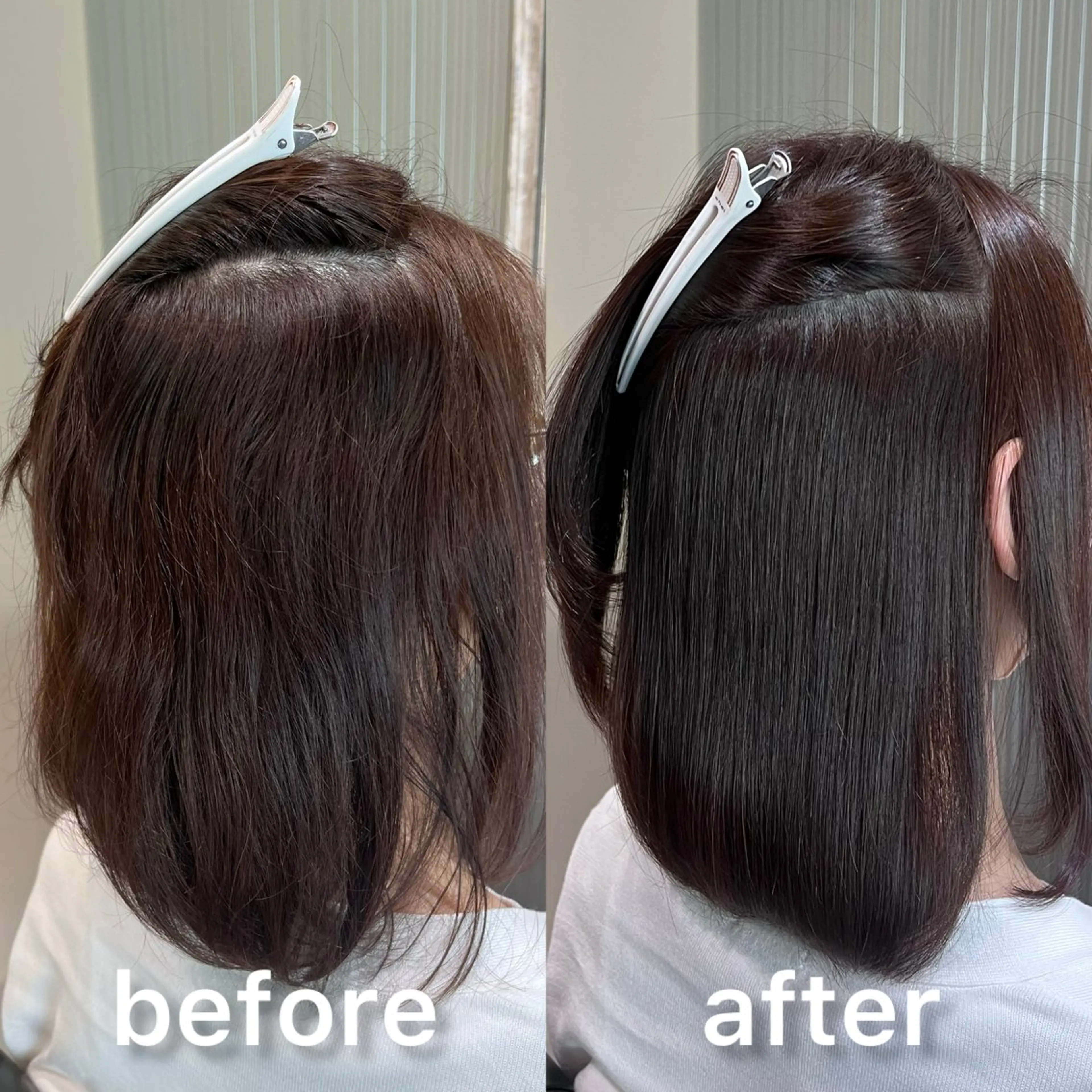 ミディアム パーマ 縮毛矯正 髪質改善特化KIZU /艶髪研究（京都）のヘアスタイル