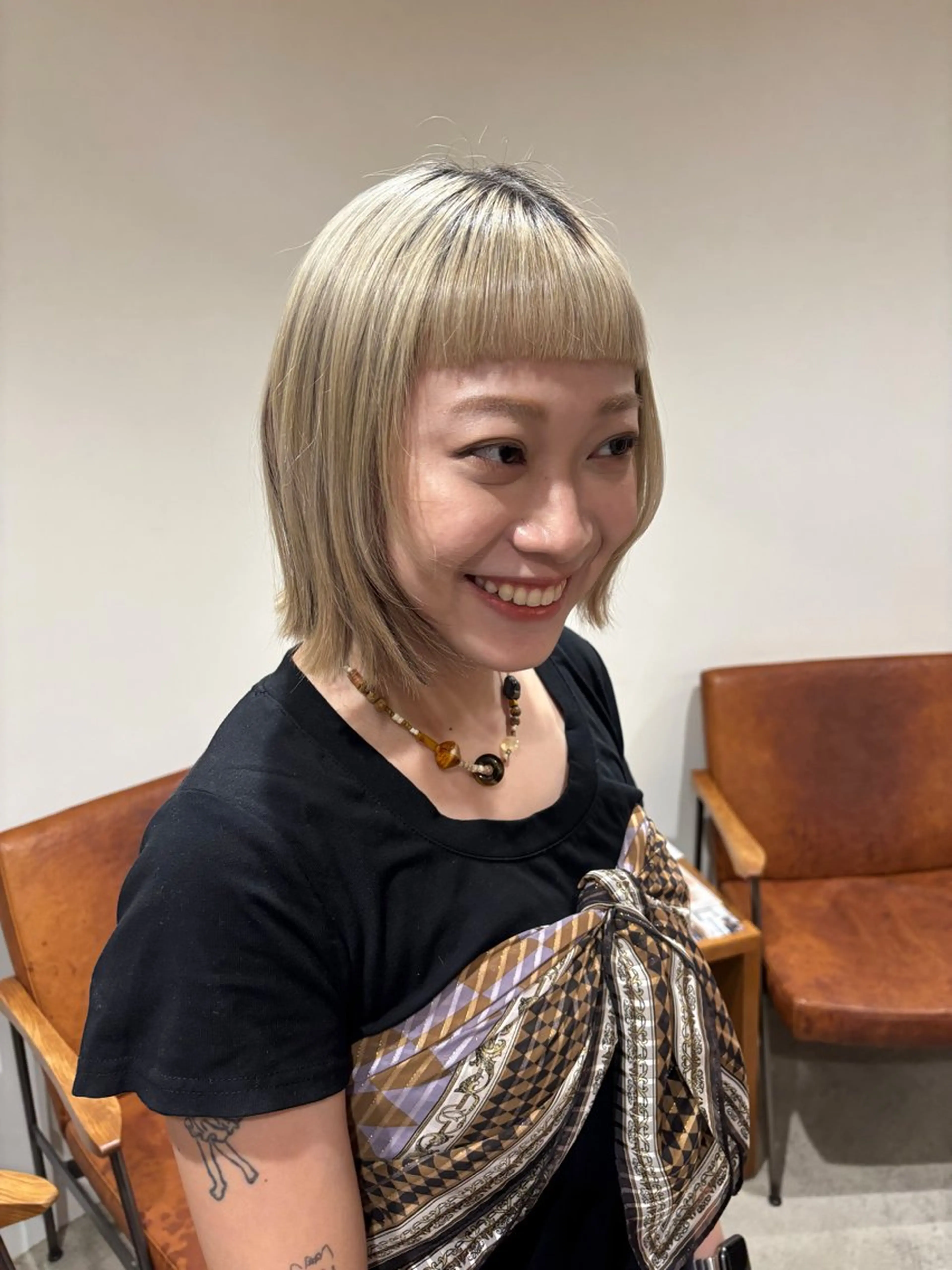 ショート ボブレイヤー ボブ レイヤーカット 梅田美容室/カット /Maoのヘアスタイル