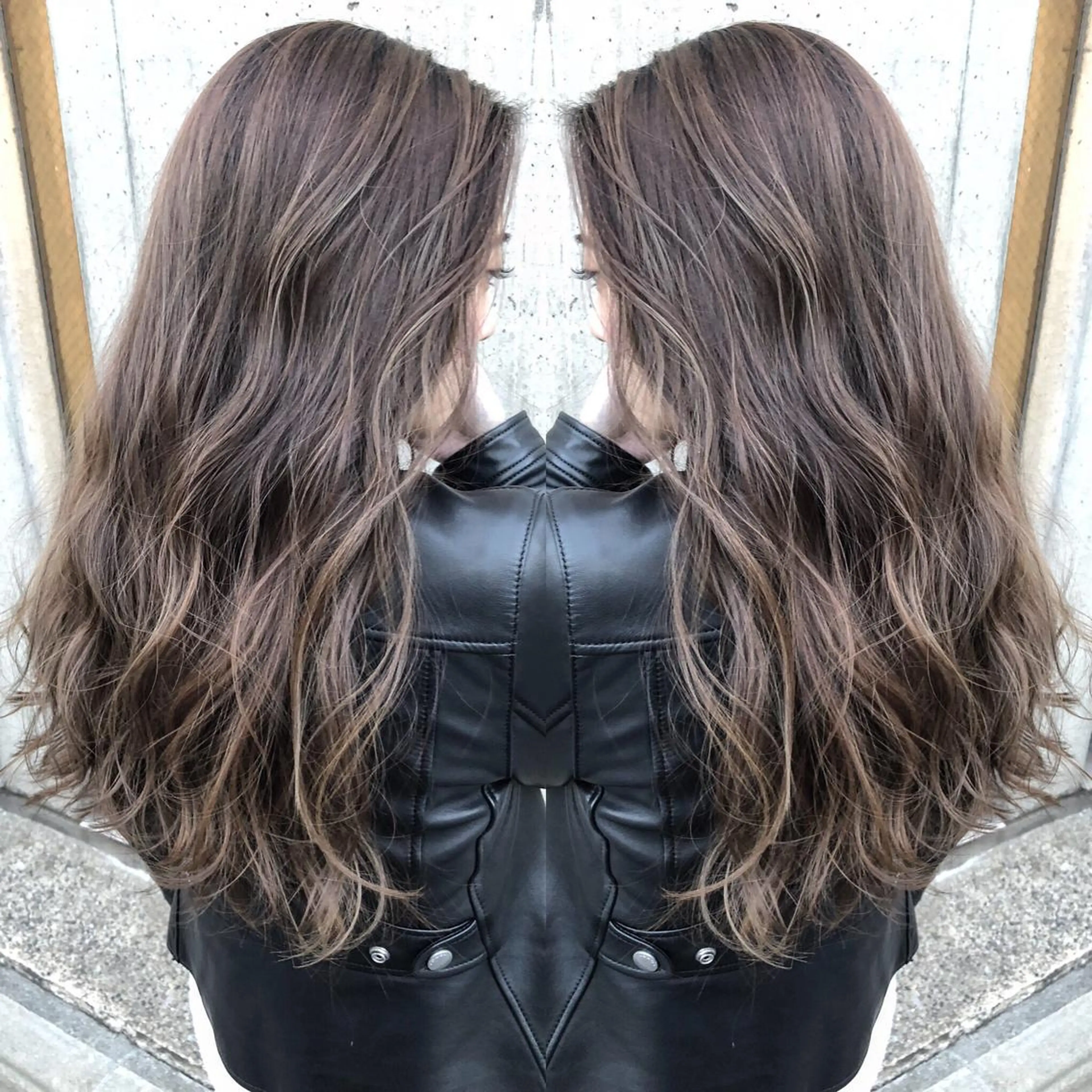 ロング カラー ヘアアレンジ ハイライトカラー ハイライト カット ヘアカラー トリートメント ヘッドスパ 韓国風×透明感カラー 髪質改善オタベシンヤのヘアスタイル