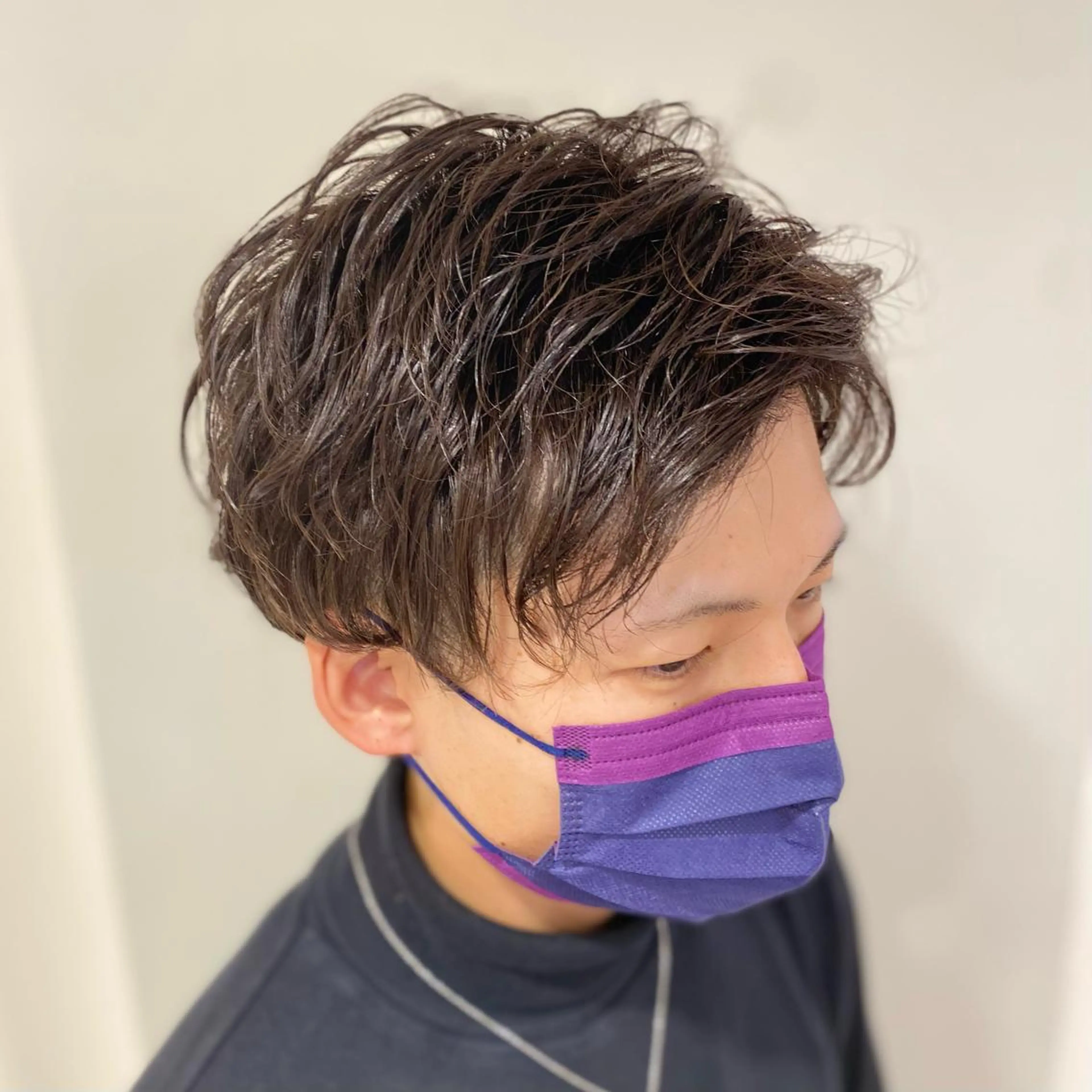 ショート パーマ メンズ カット パーマ 橋本 琉磨のヘアスタイル