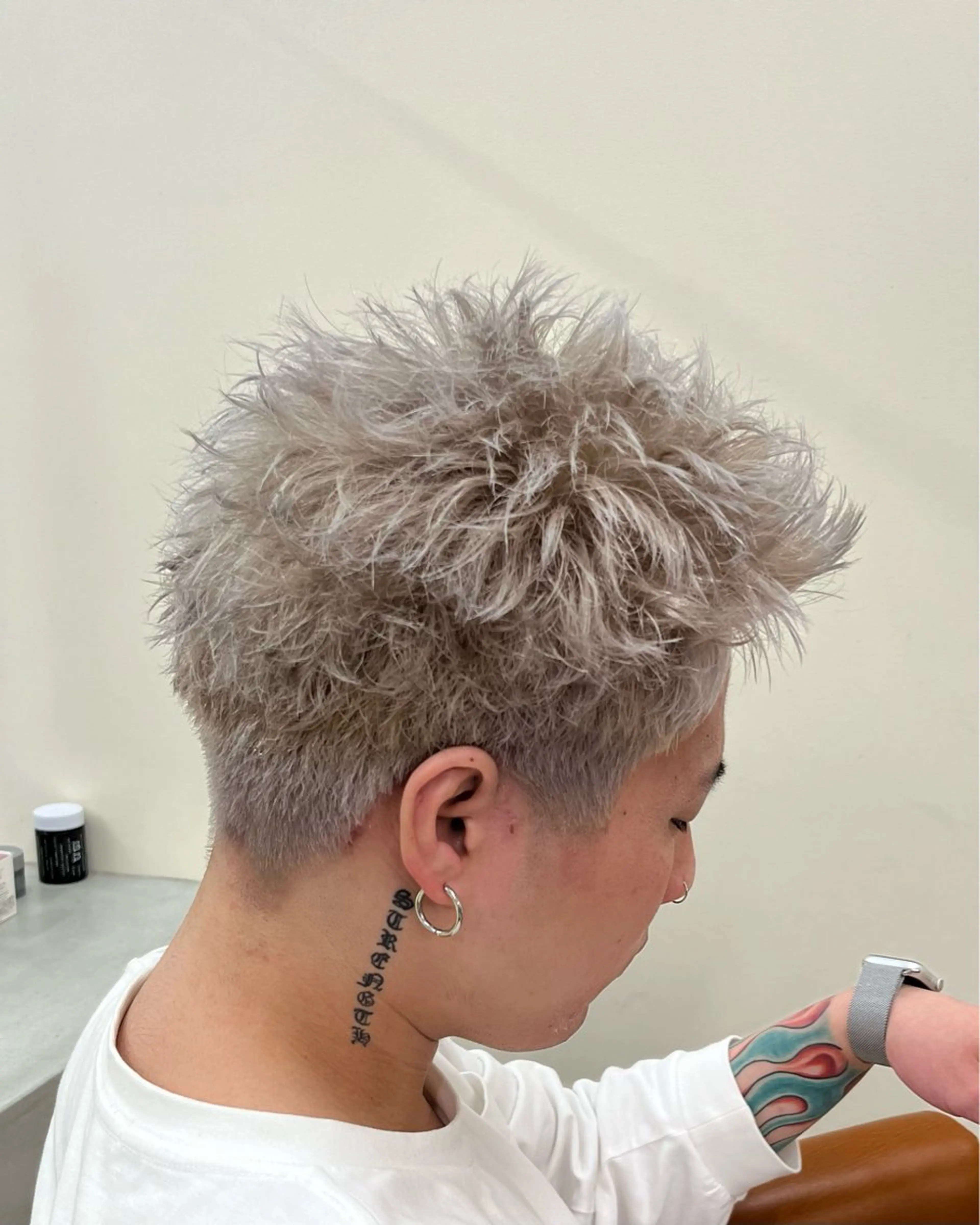 カラー メンズ カット ヘアカラー フェザーパーマメンズ ツイスパ京都駅前のヘアスタイル