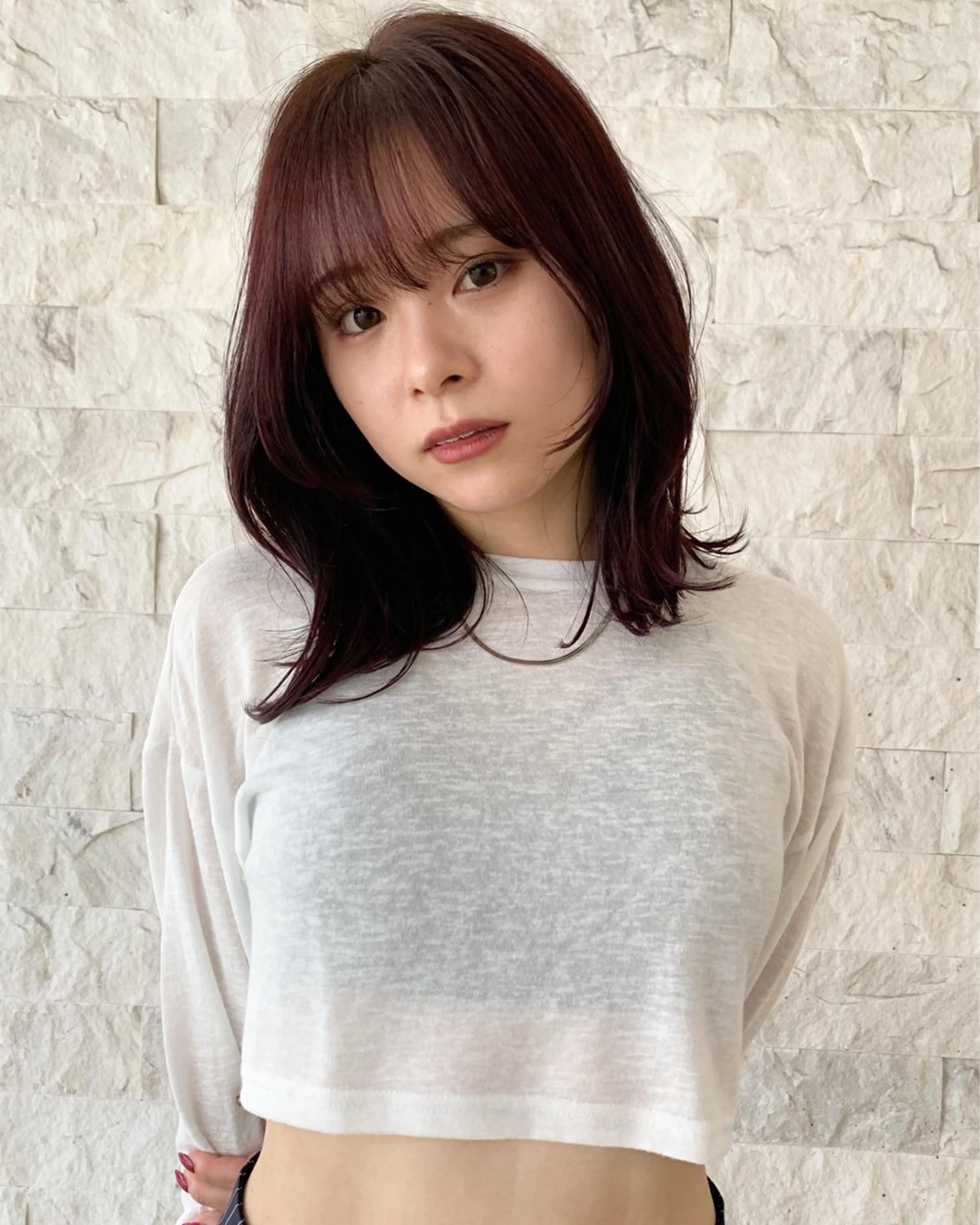 ミディアム カラー カット ヘアカラー トリートメント Pia/KIRIA /福岡美容室のヘアスタイル