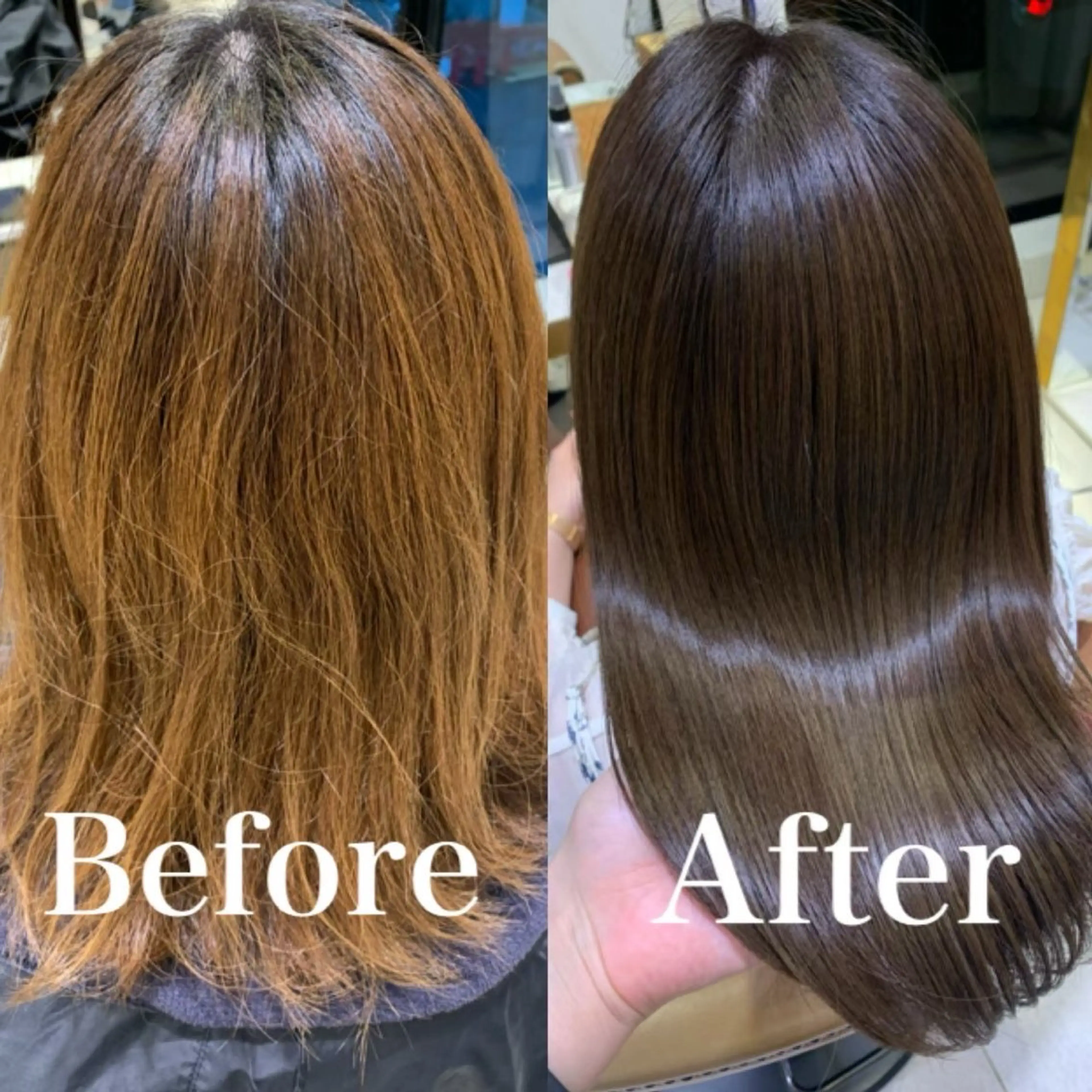 ロング カット 縮毛矯正 トリートメント 【くせ毛解消】縮毛 髪質改善✨たくみ✨のヘアスタイル