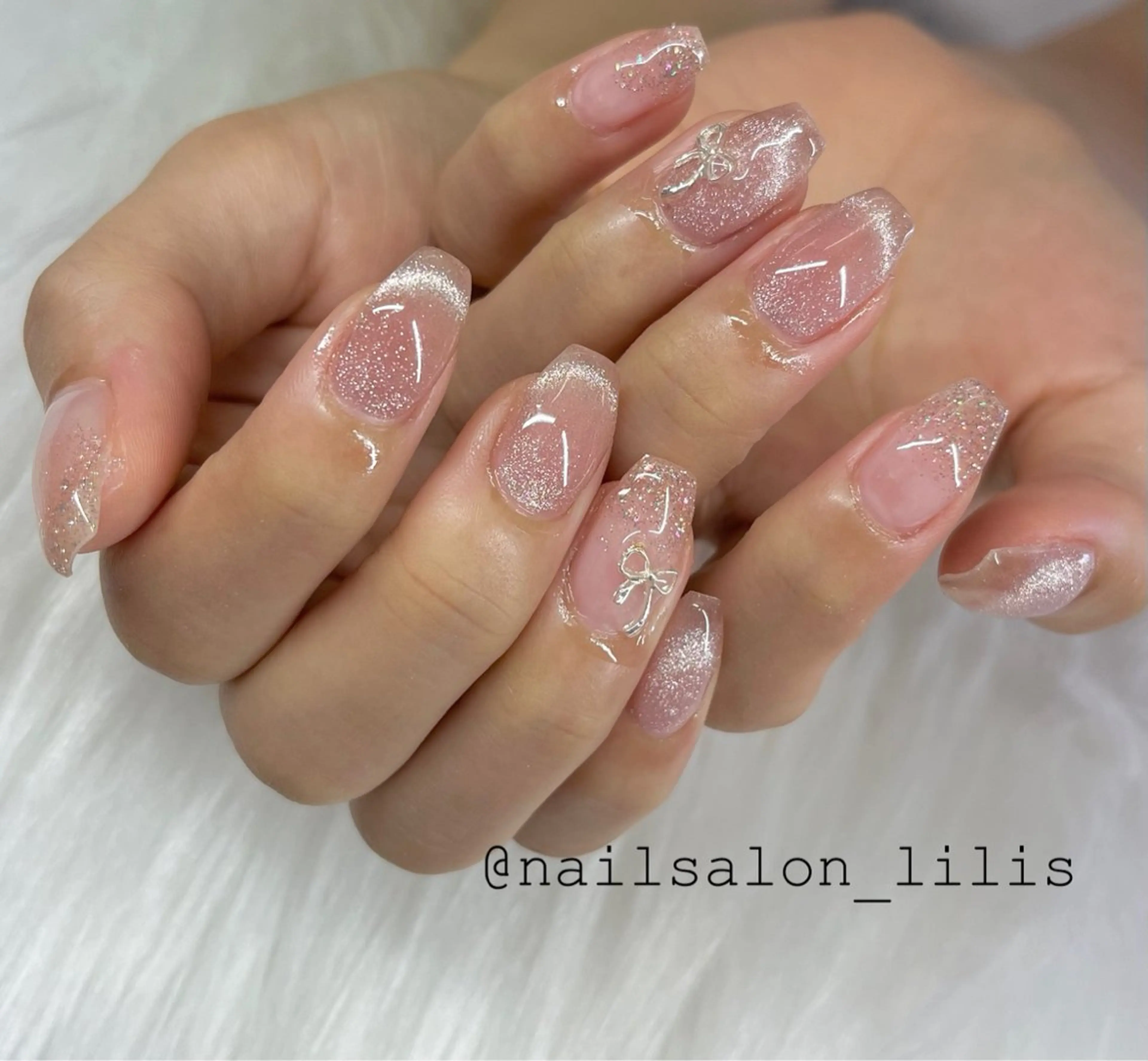 ネイル フラッシュネイル マグネットネイル ハンドネイル nailsalon Lilisのネイルデザイン