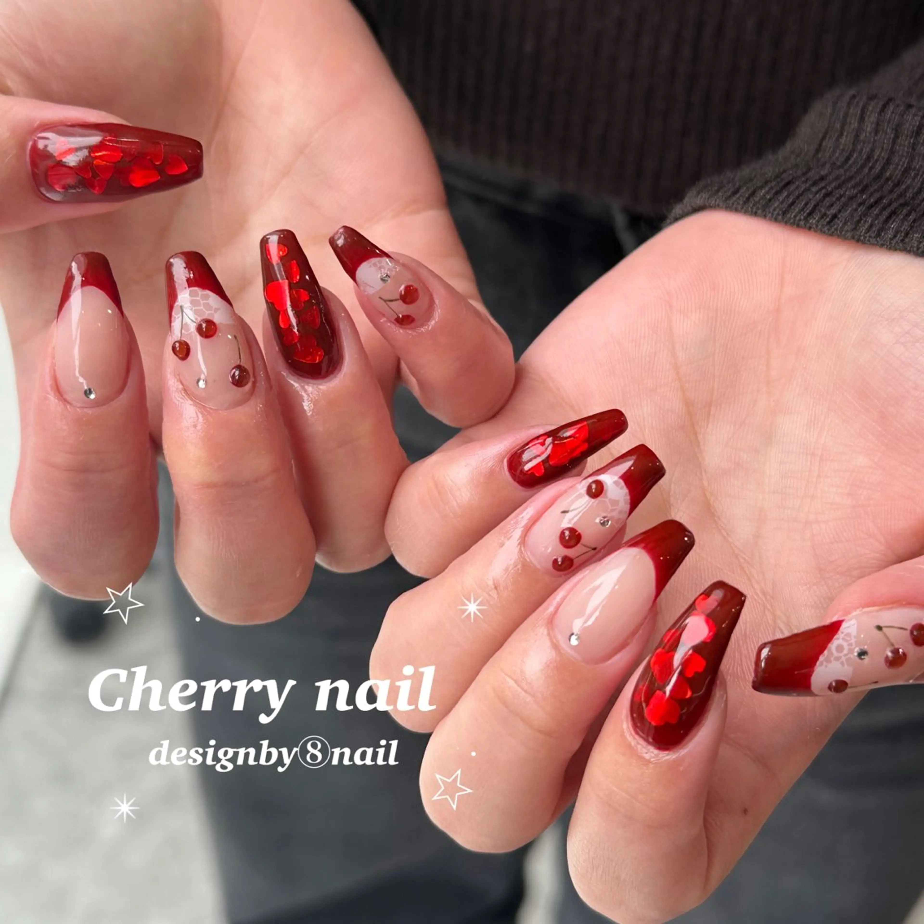 【ミニモ限定クーポン⭐︎】オフ/ケア込み120min持ち込みアート♪パーツ付け放題⭐︎の写真