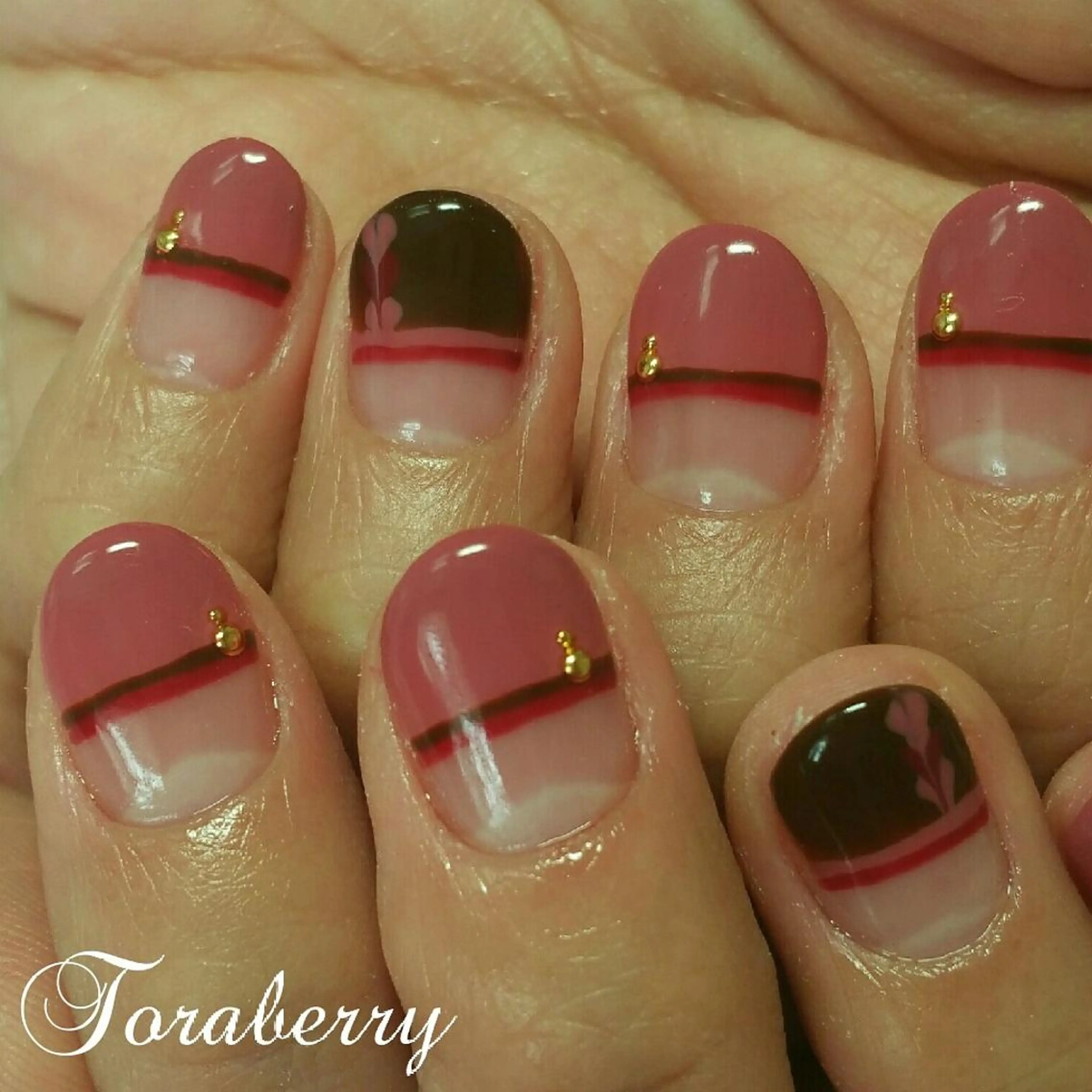 ネイル バレンタイン ハンドネイル ネイリスト なつみのネイルデザイン