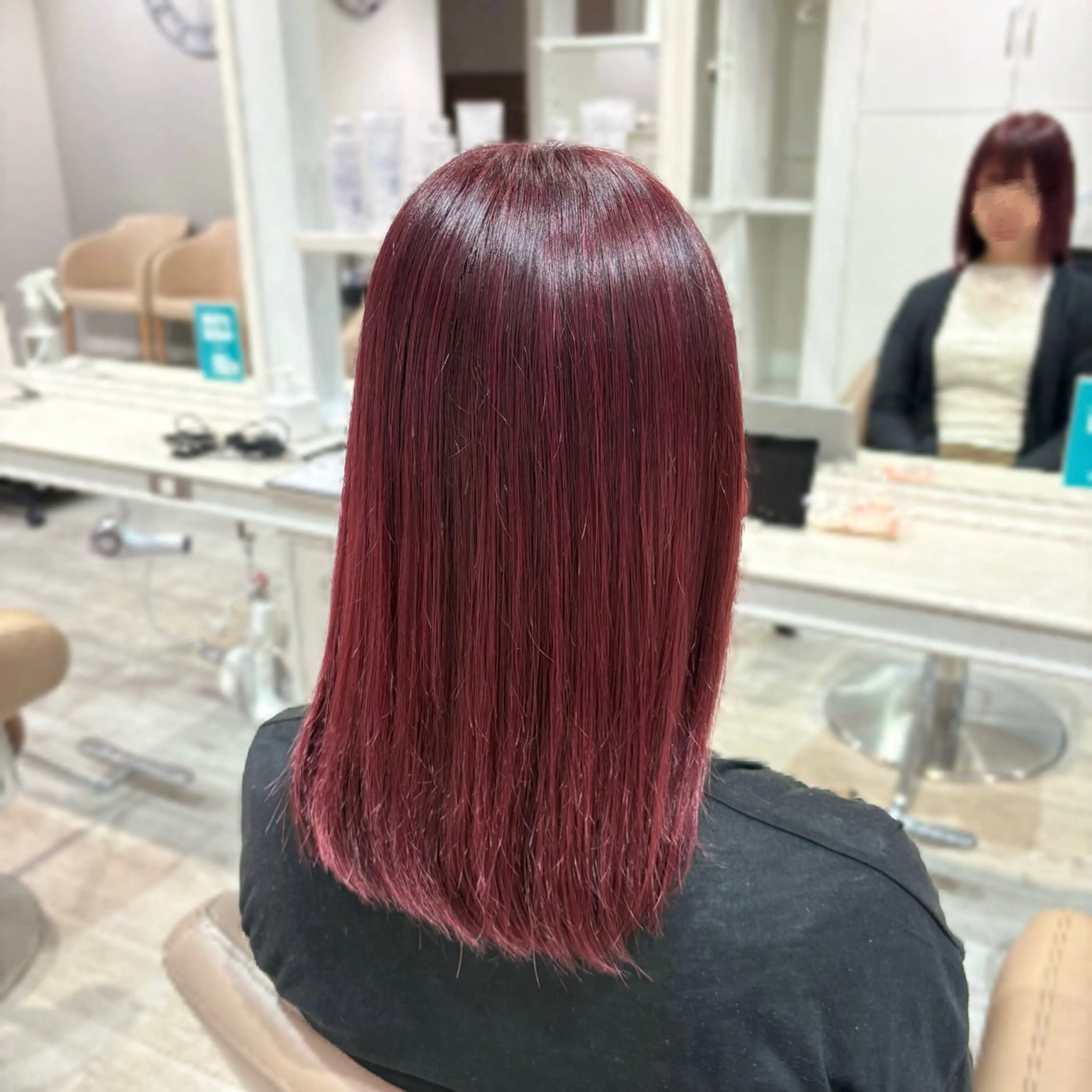 ロング カラー ハイライトカラー ピンクカラー ローズカラー ハイライト 長崎 真子のヘアスタイル