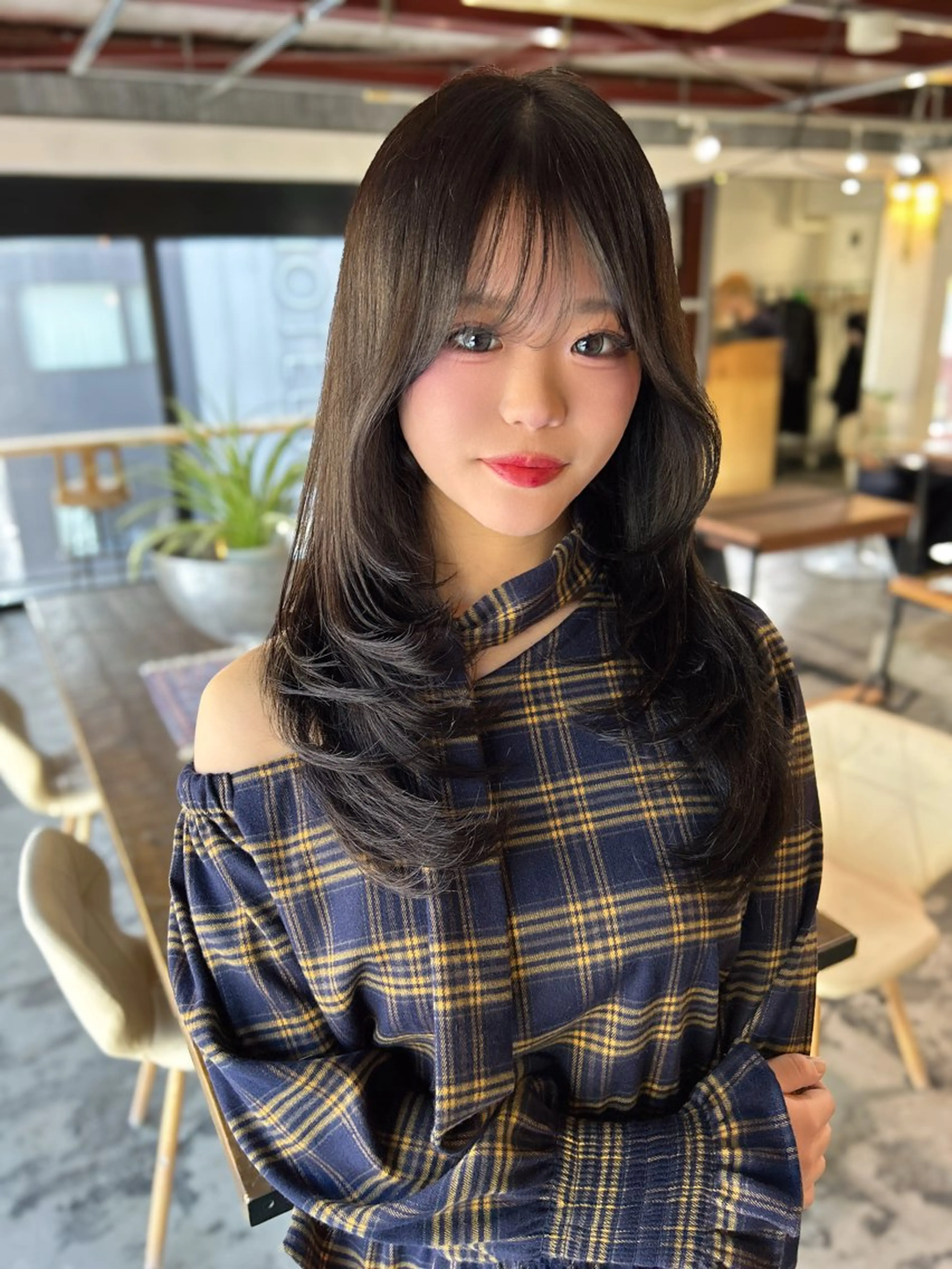 ロング カラー カット ヘアカラー トリートメント ダブルカラー/ 艶髪/SHISEIのヘアスタイル