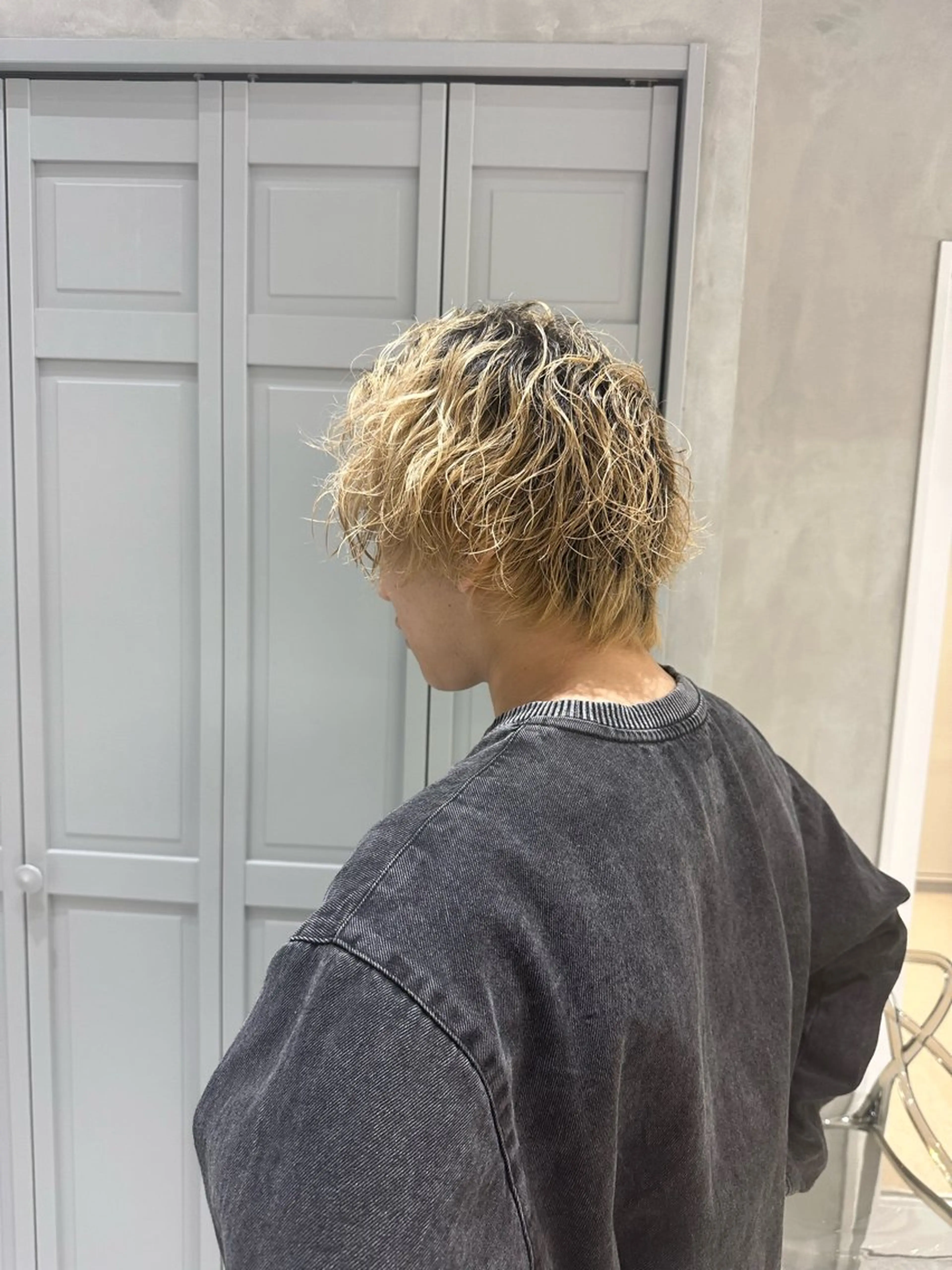 メンズ メンズ韓国風 マッシュ メンズパーマ 波巻きパーマ カット ヘアカラー ⭐️IAbyzina 渋谷　相原⭐️のヘアスタイル