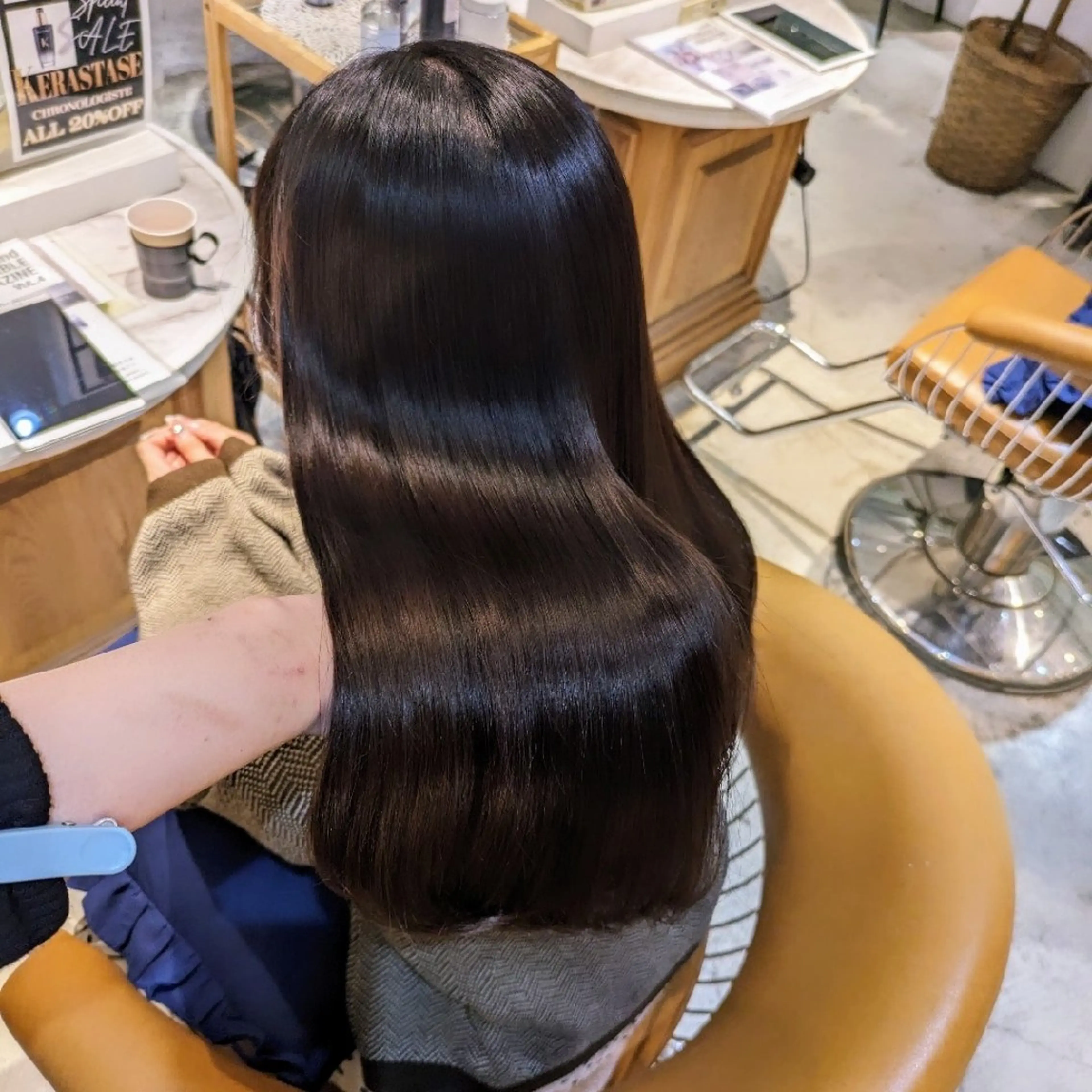 ロング カット ヘアカラー 縮毛矯正 トリートメント 縮毛矯正/レイヤー 💎やまもとちひろのヘアスタイル