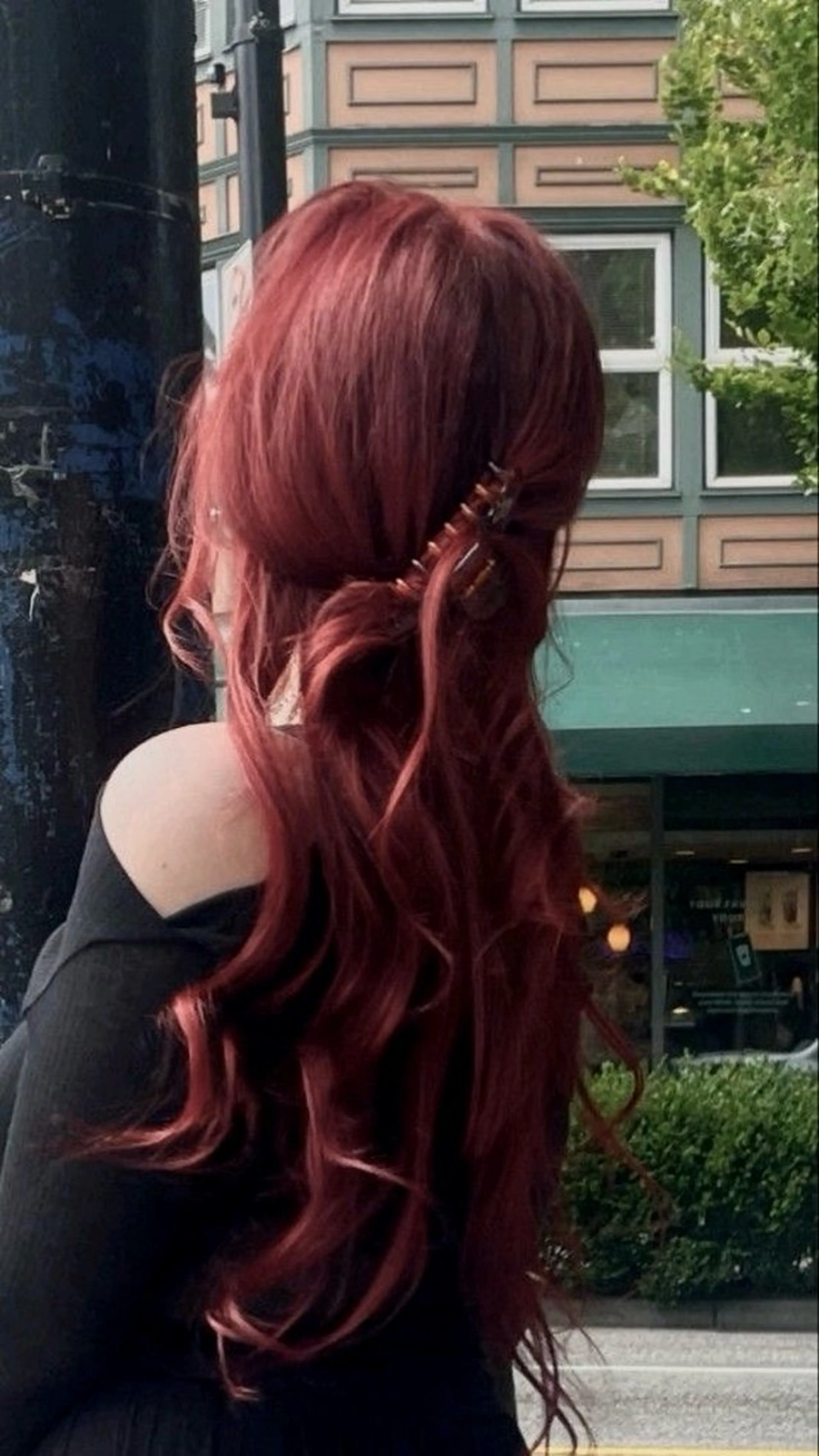 ロング カラー ヘアカラー トリートメント ヘッドスパ 艶モテ・韓国スタイル 🤍りんのヘアスタイル