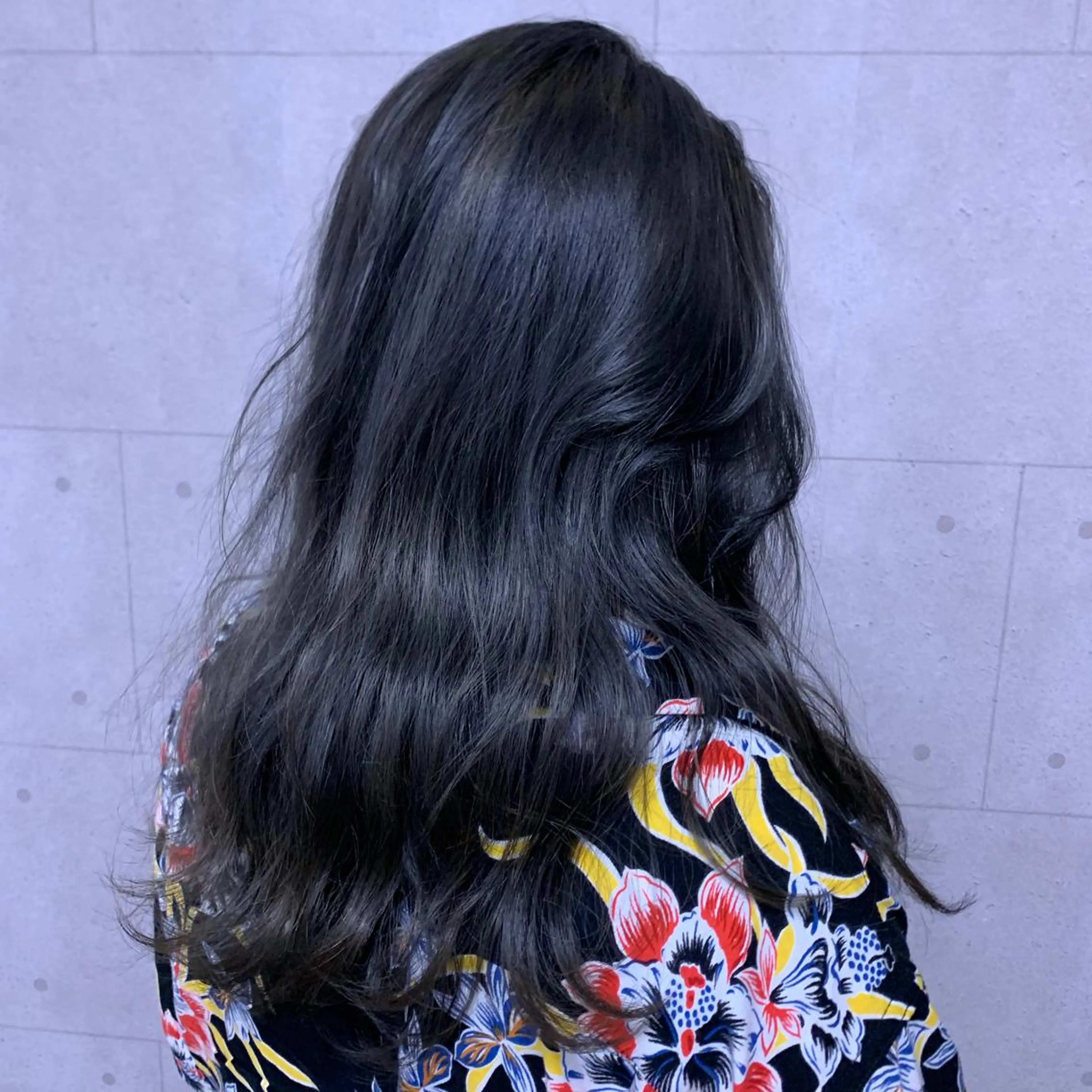 ロング カラー ブルーカラー ブルージュ 檜皮 夢子のヘアスタイル