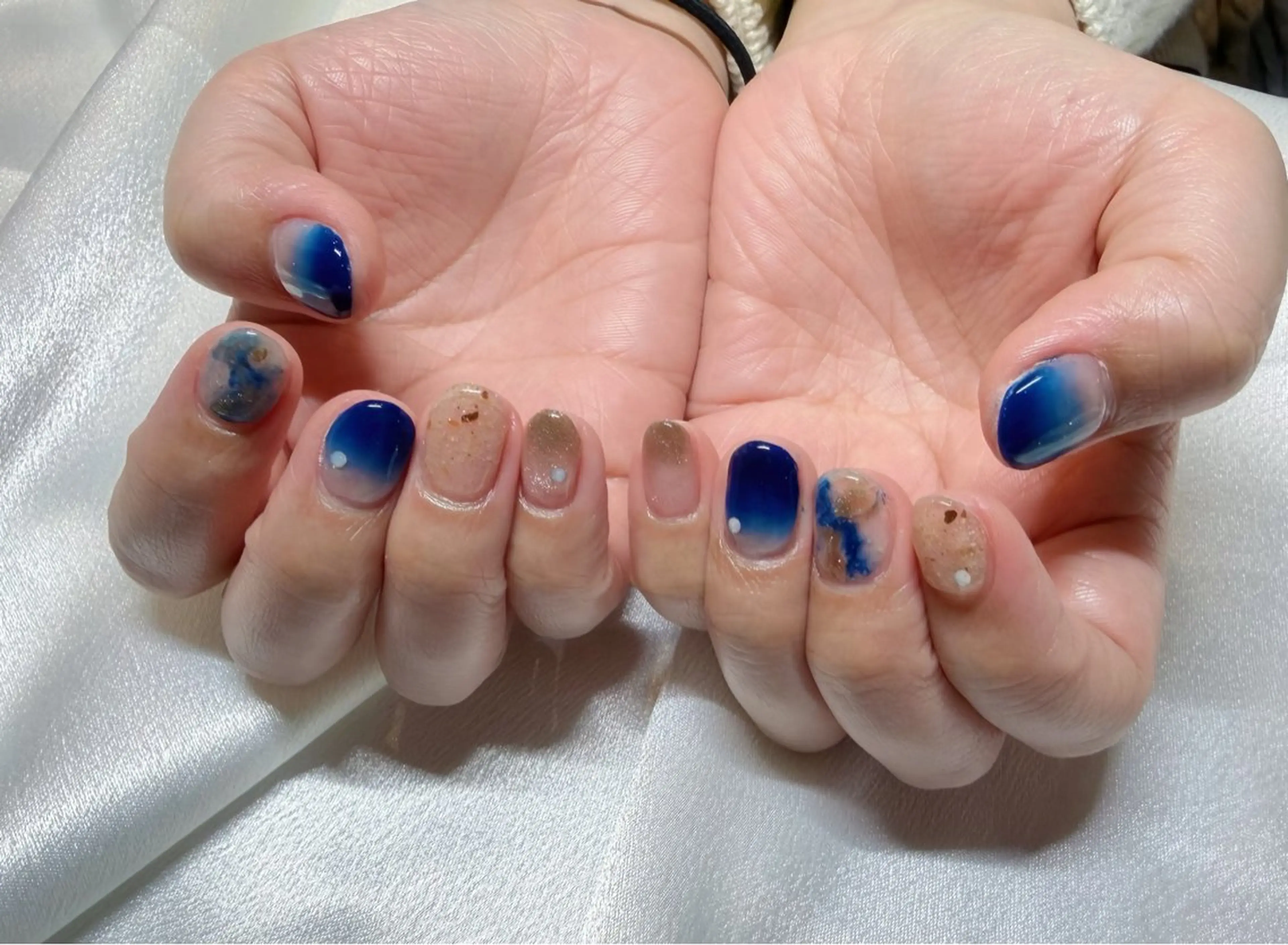 ネイル カジュアル ニュアンスネイル 大森Maylie Nailのネイルデザイン