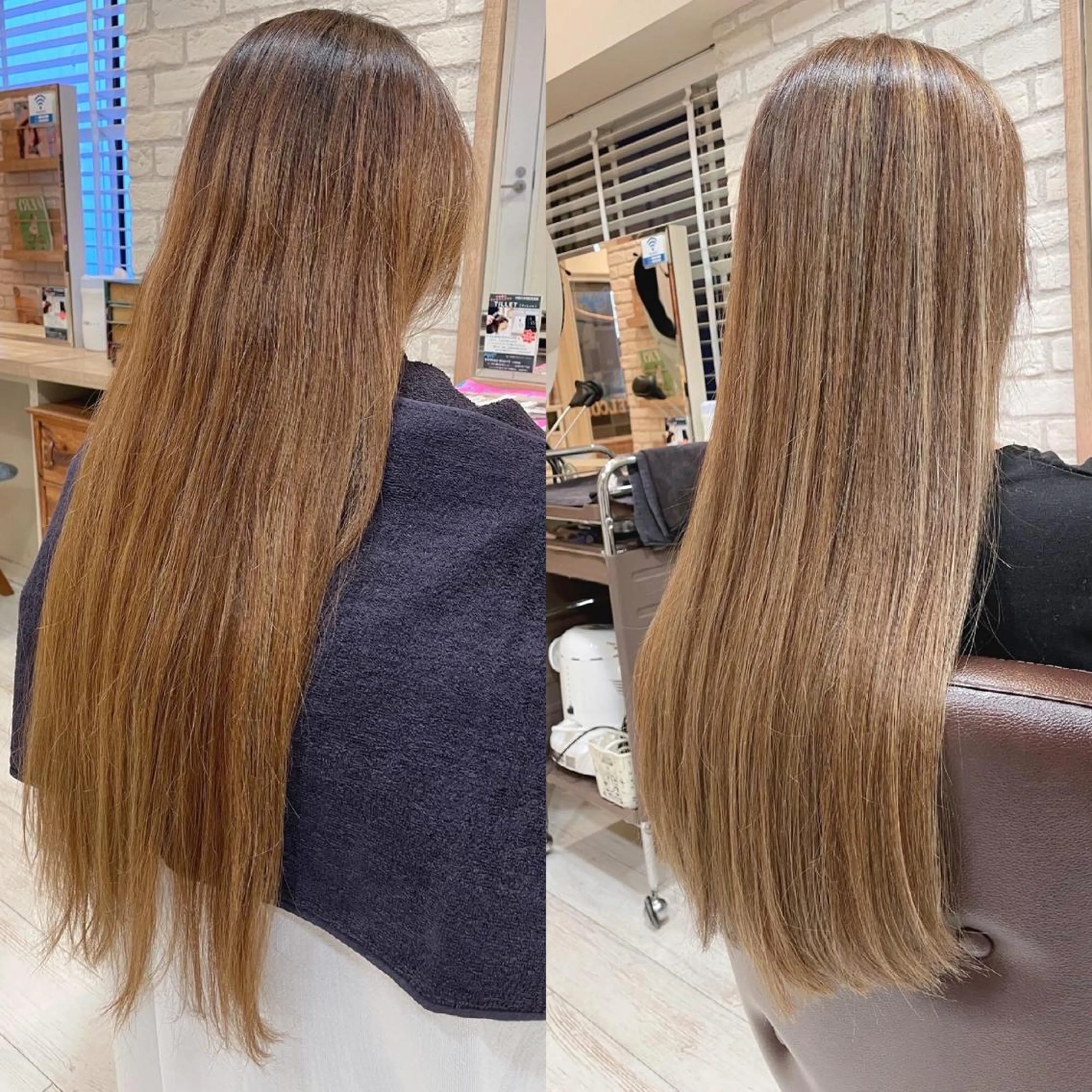 ロング カラー ハイライトカラー ハイライト ロング カット ヘアカラー トリートメント 清水 有実子のヘアスタイル