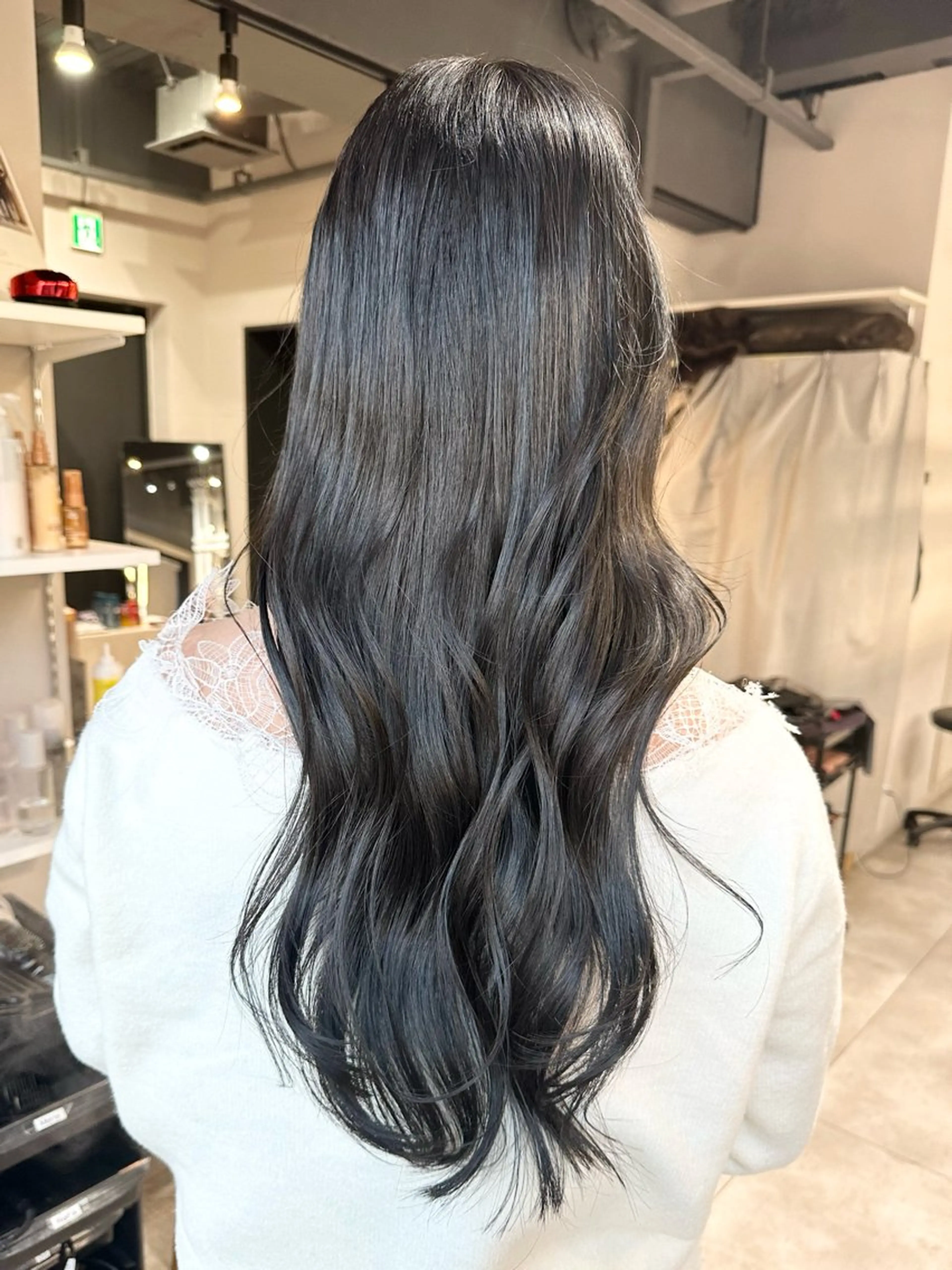 ロング カット ヘアカラー トリートメント ✨透明感カラー/縮毛 恵比寿HAYATO✨のヘアスタイル