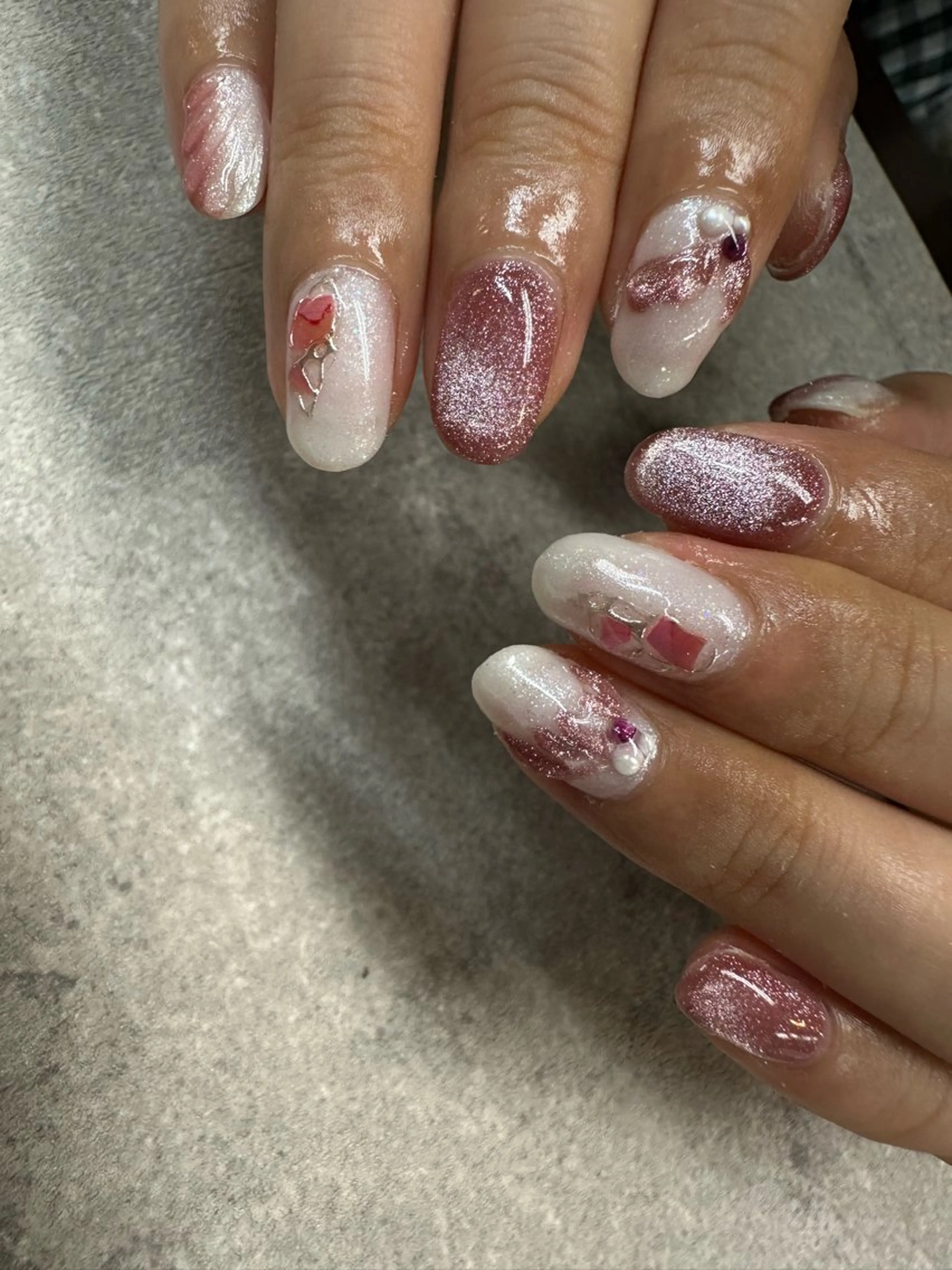 ネイル マグネットネイル 夏ネイル ハンドネイル .N YUKIのネイルデザイン