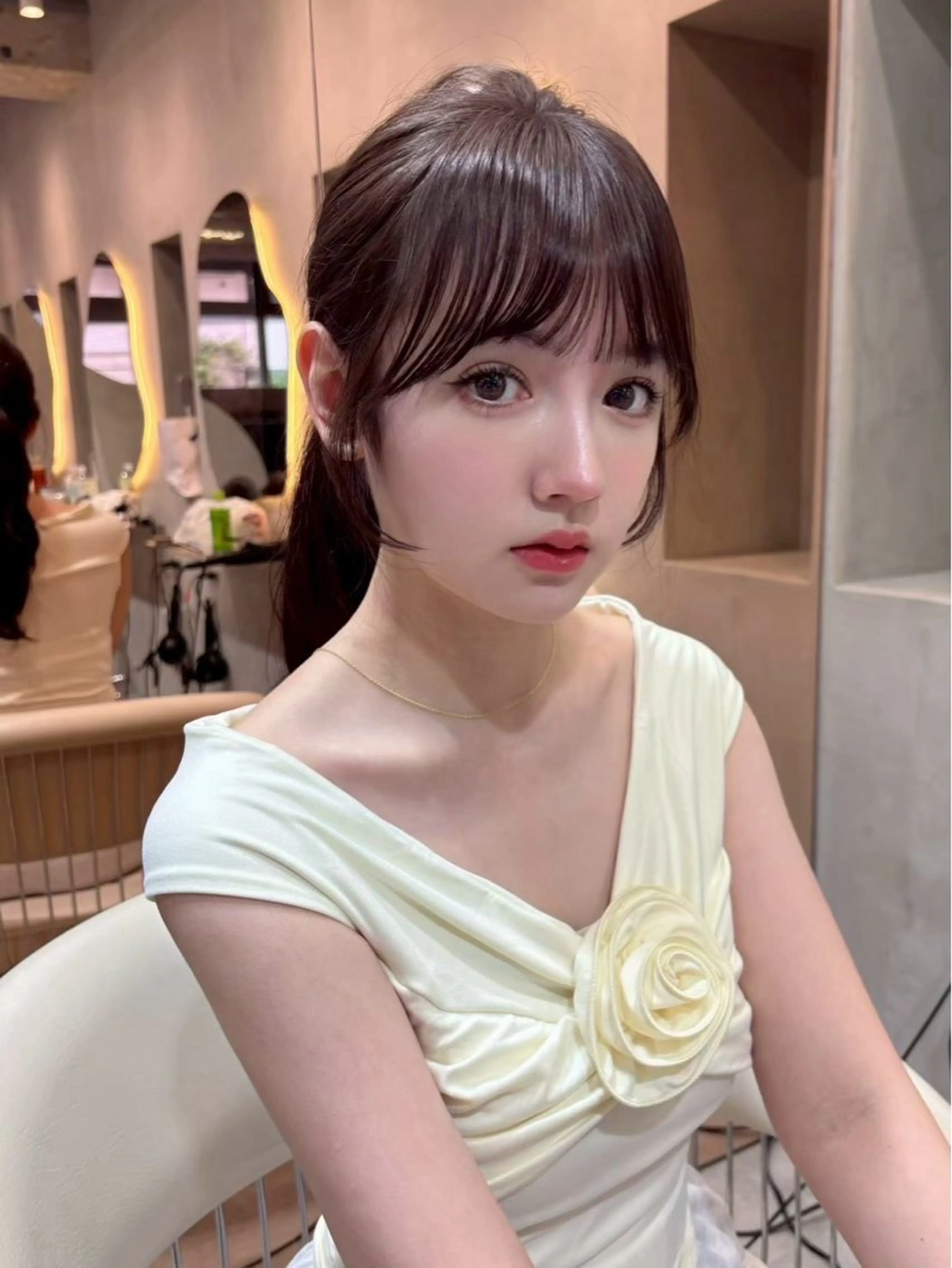 ミディアム 🩵レイヤー/ショー ト/🫧harukaのヘアスタイル