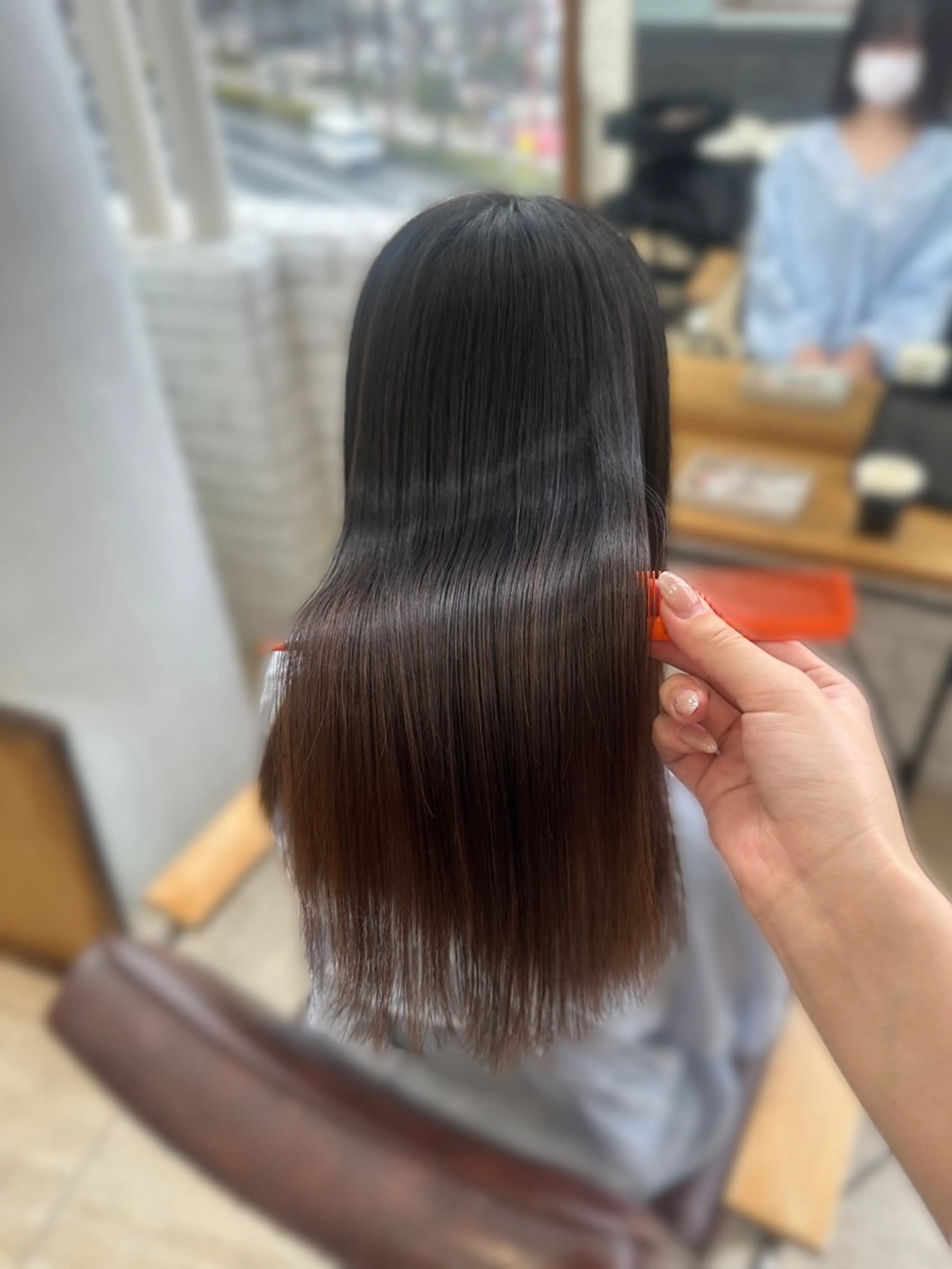 セミロング 縮毛矯正 belle／ karin💠のヘアスタイル