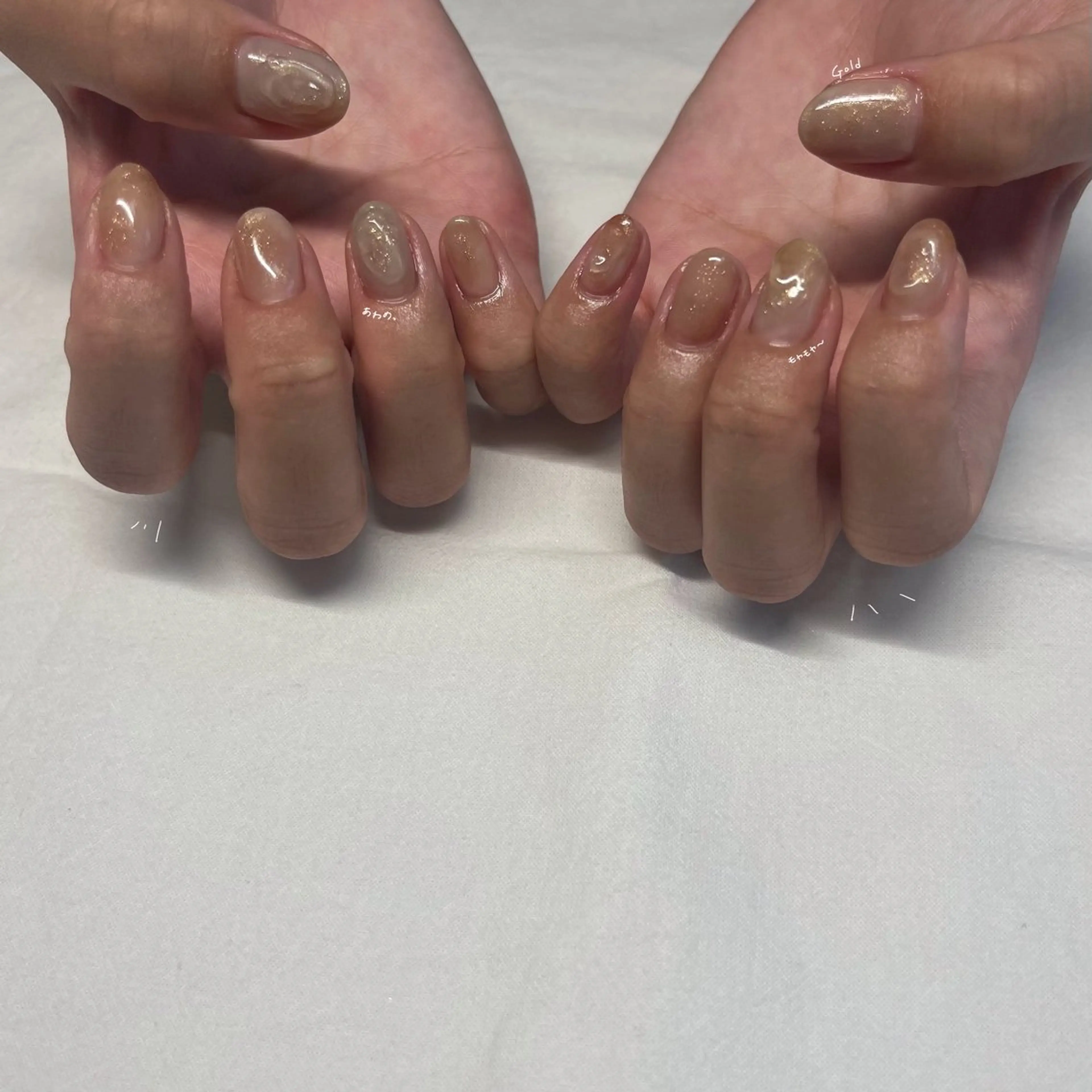 ネイル ニュアンスネイル ぷっくりネイル 冬ネイル ハンドネイル &. momoのネイルデザイン