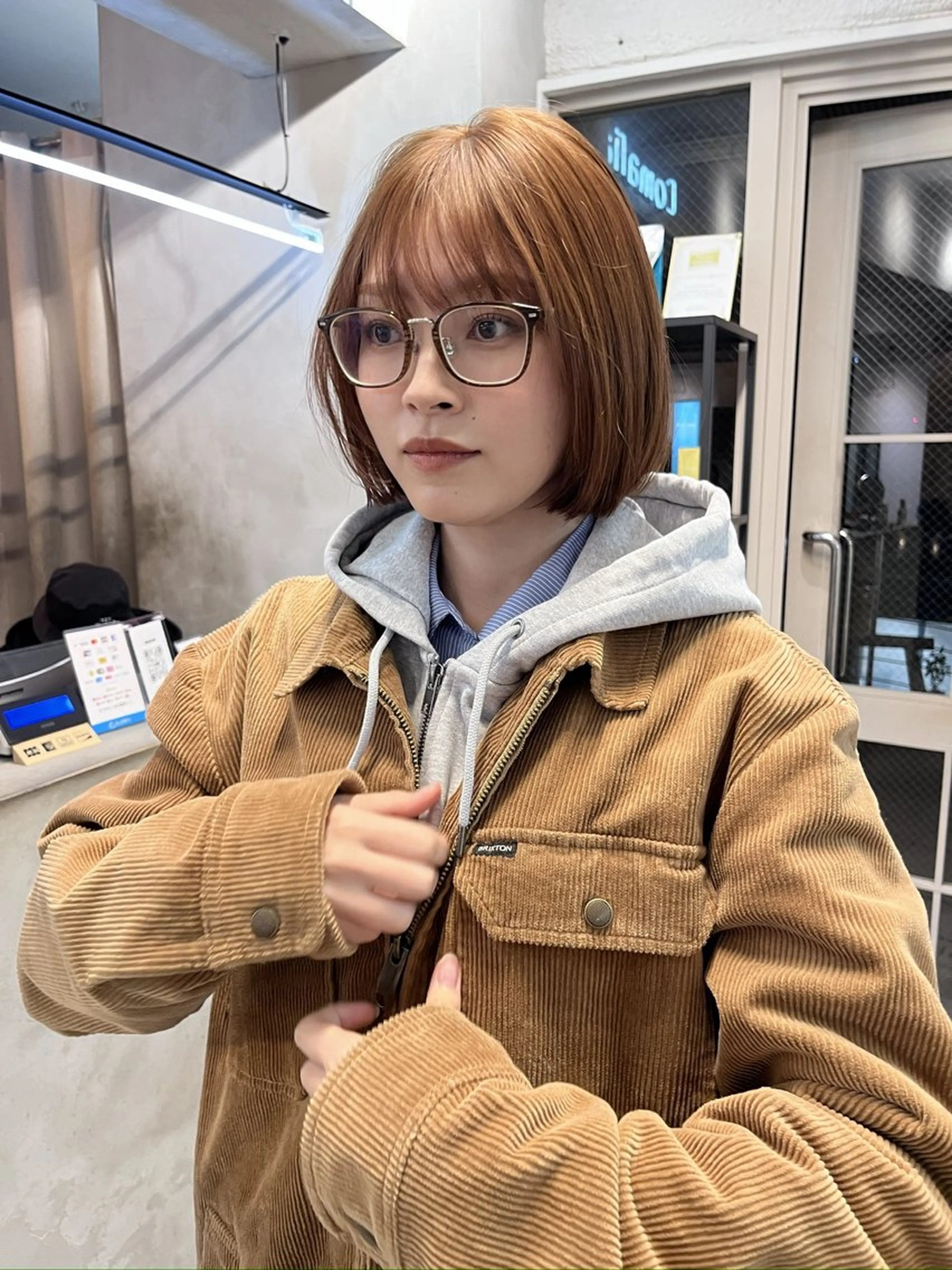 ミディアム カラー カット トリートメント 赤み消しカラー/ オリーブ/トモキのヘアスタイル