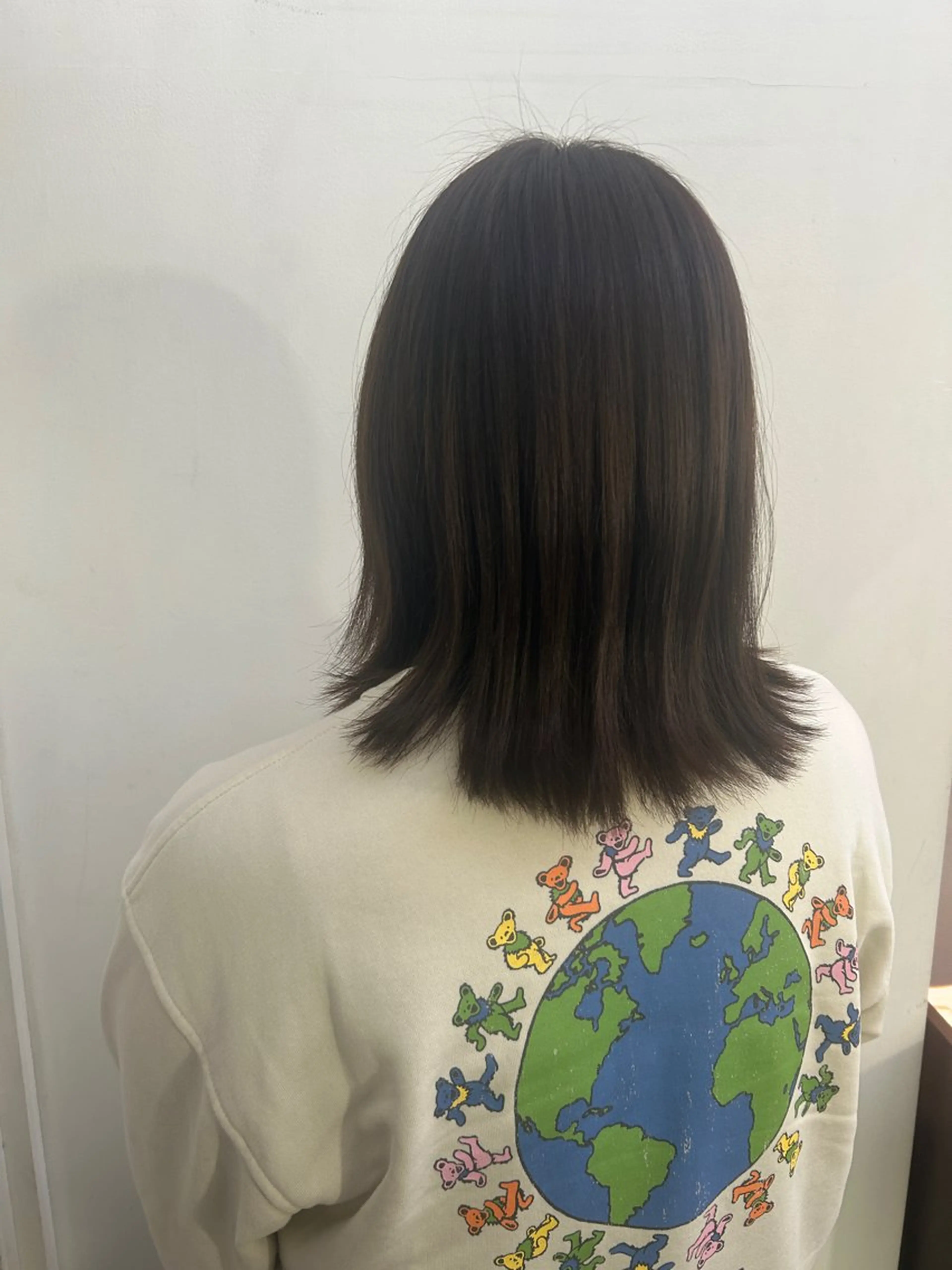 ミディアム ヘアカラー 渡部 まひろのヘアスタイル
