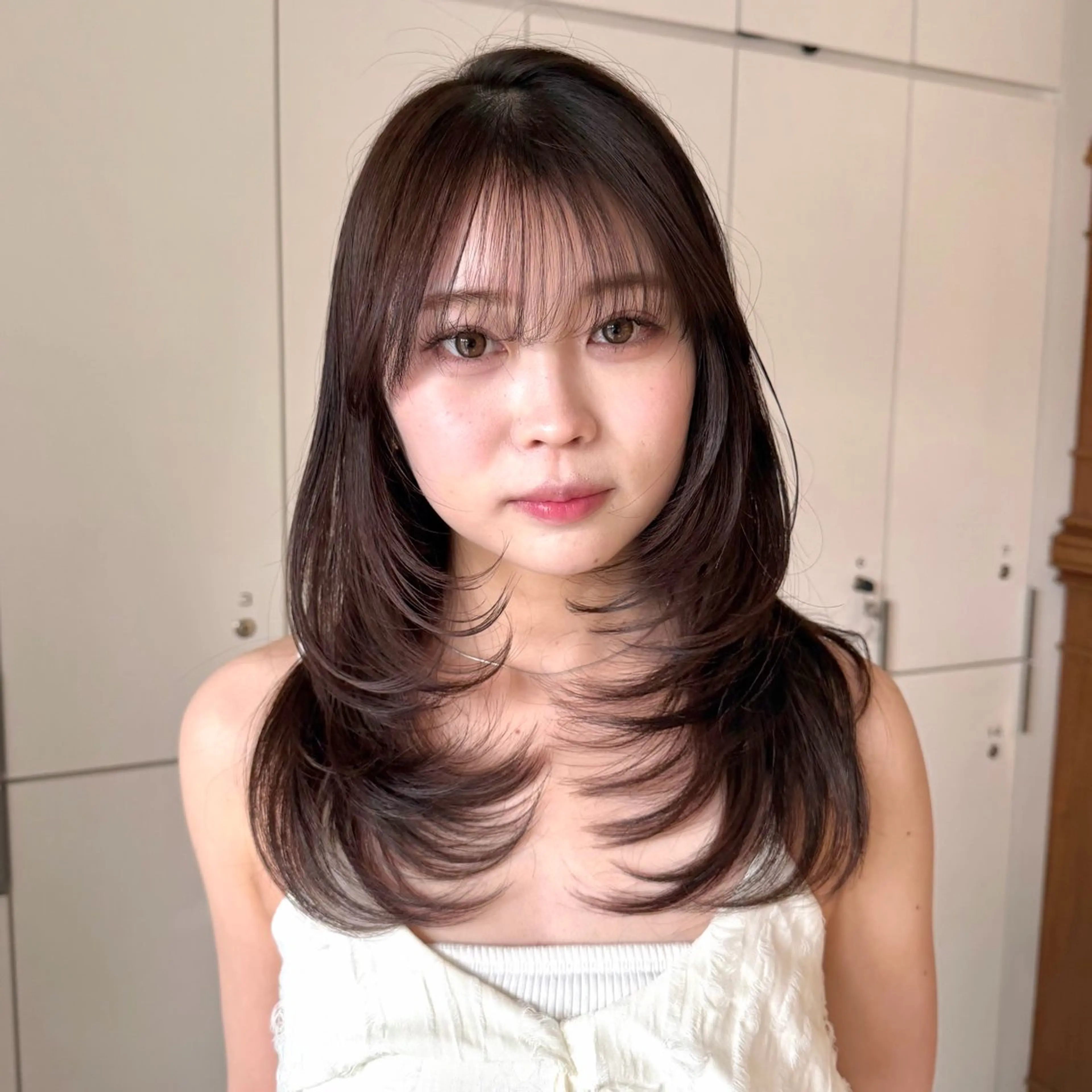 セミロング カット ヘアカラー トリートメント 韓国/ハッシュカット /レイヤー🧸千純のヘアスタイル