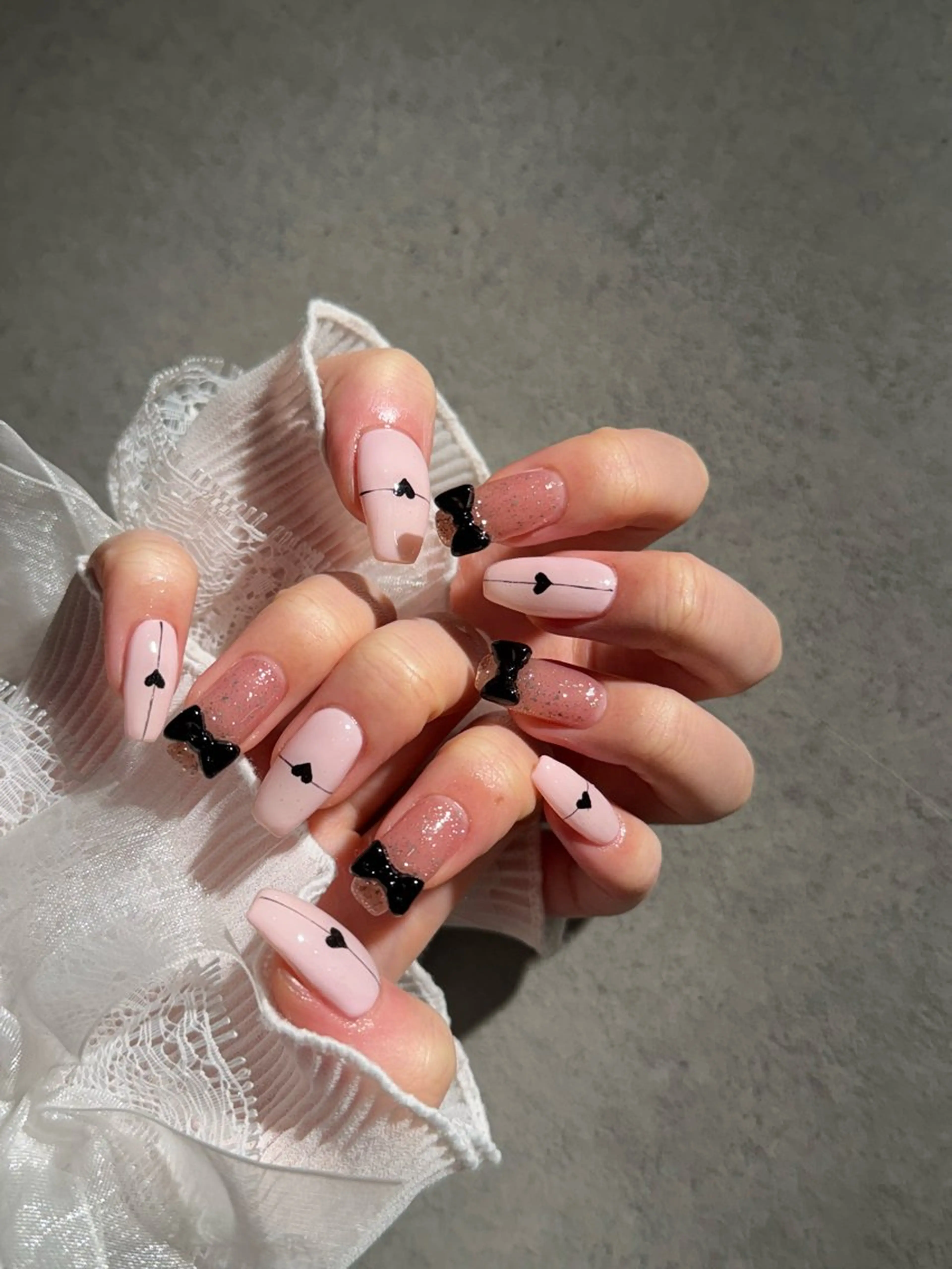 ネイル I-nailロング /ワンホン/キラキラのネイルデザイン