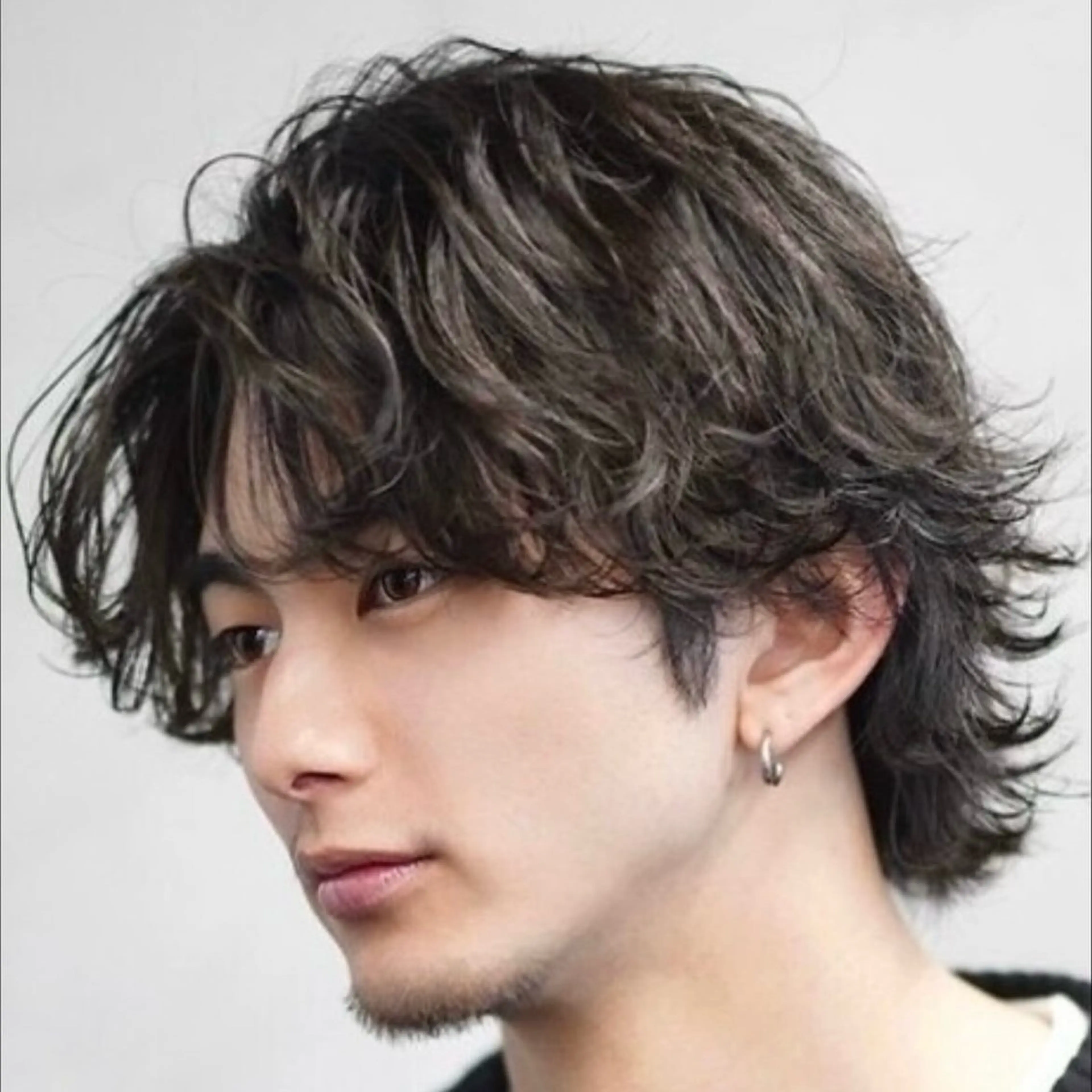 ミディアム パーマ ヘアアレンジ メンズ fifth 石川 凪のヘアスタイル